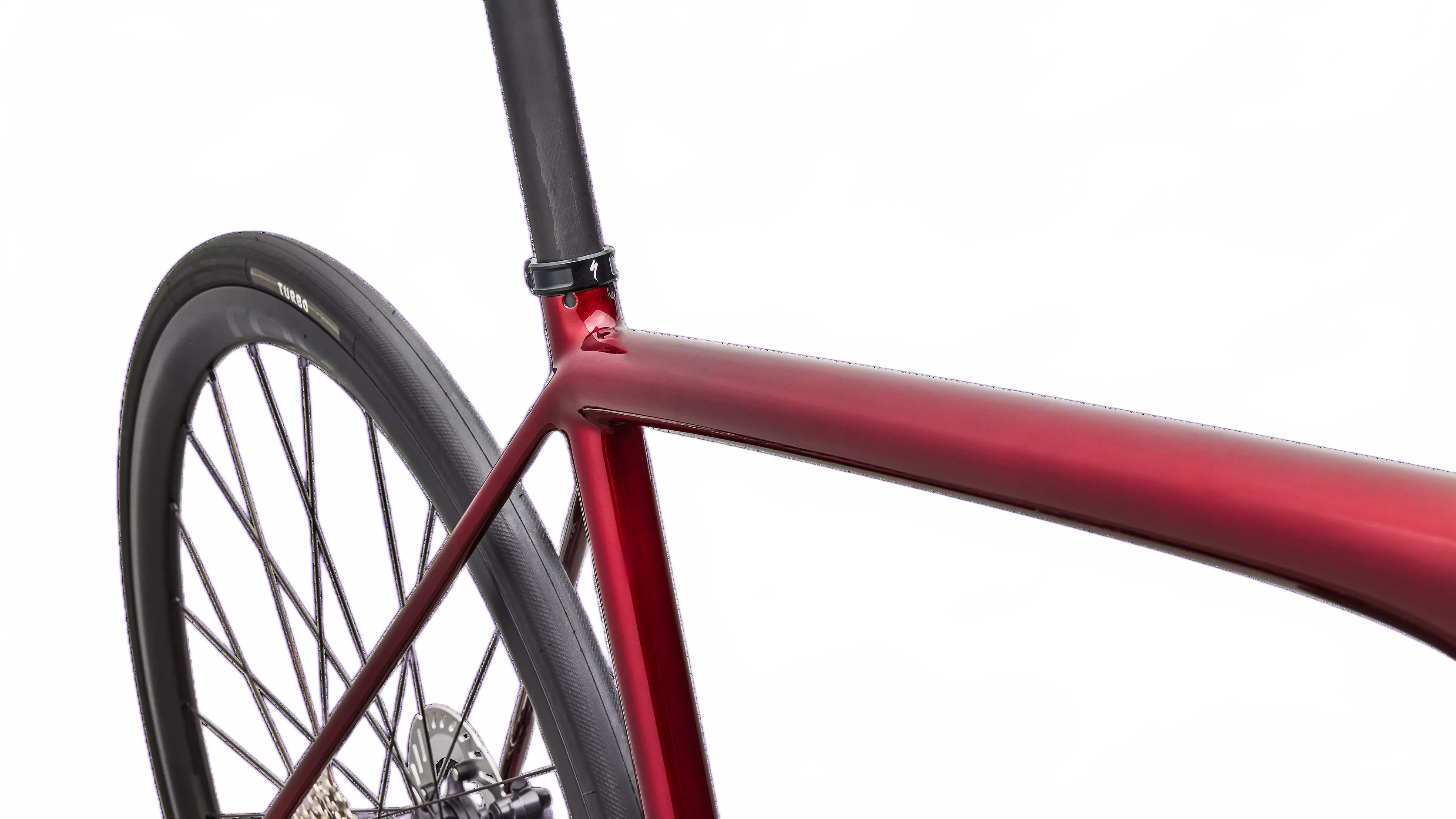 SPECIALIZED Aethos 2 PRO Complete Road Bike Shimano Ultegra DI2 2026 - GLOSS RED SKY / CHROME - Image 4