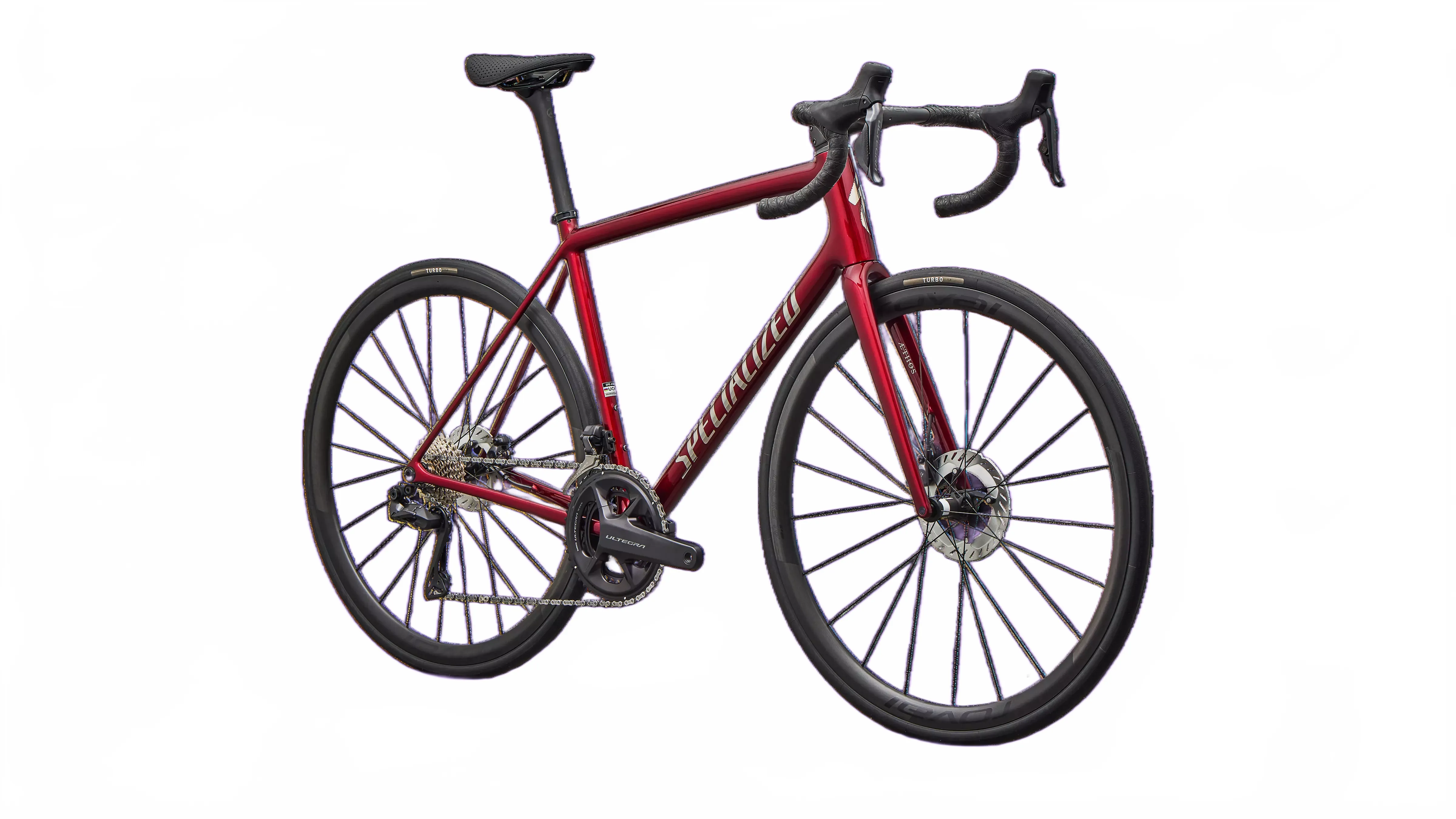 SPECIALIZED Aethos 2 PRO Complete Road Bike Shimano Ultegra DI2 2026 - GLOSS RED SKY / CHROME - Image 5