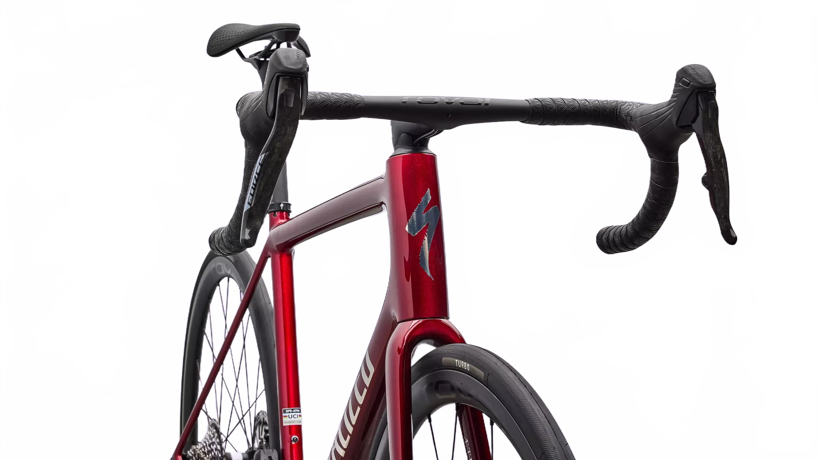 SPECIALIZED Aethos 2 PRO Complete Road Bike SRAM FORCE AXS E1 2026 - GLOSS RED SKY / CHROME - Image 3