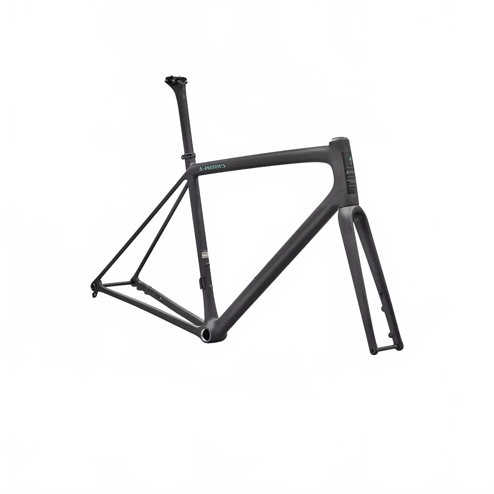 SPECIALIZED Sworks Aethos 2 Frameset  2026  - RTP RAW CARBON / PREMIUM FJORD METALLIC - Image 2