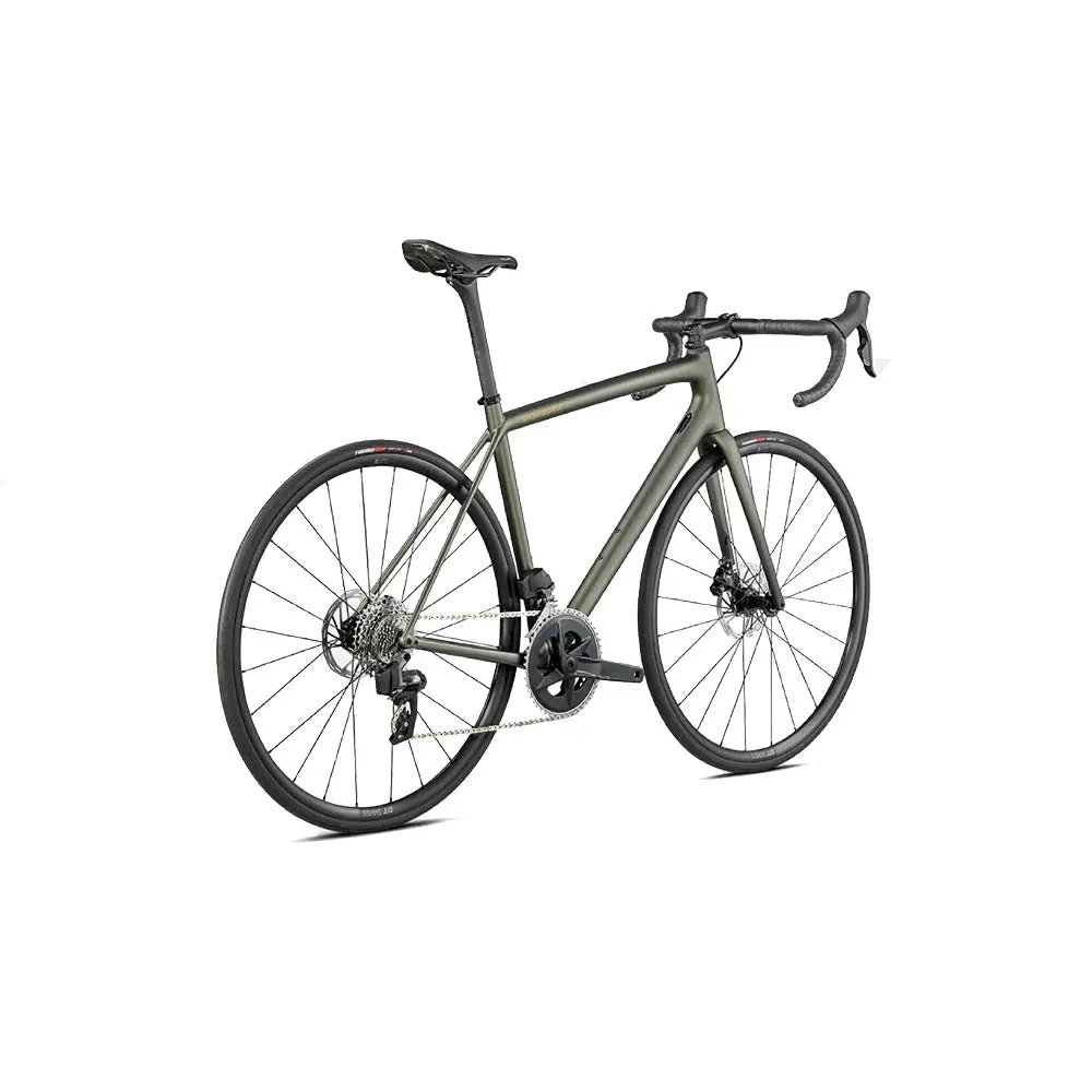 SPECIALIZED AETHOS Comp 2022 Rival eTap AXS Disc Complete Road Bike - Satin Metallic Moss/Gold/Carbon Fade - Image 3