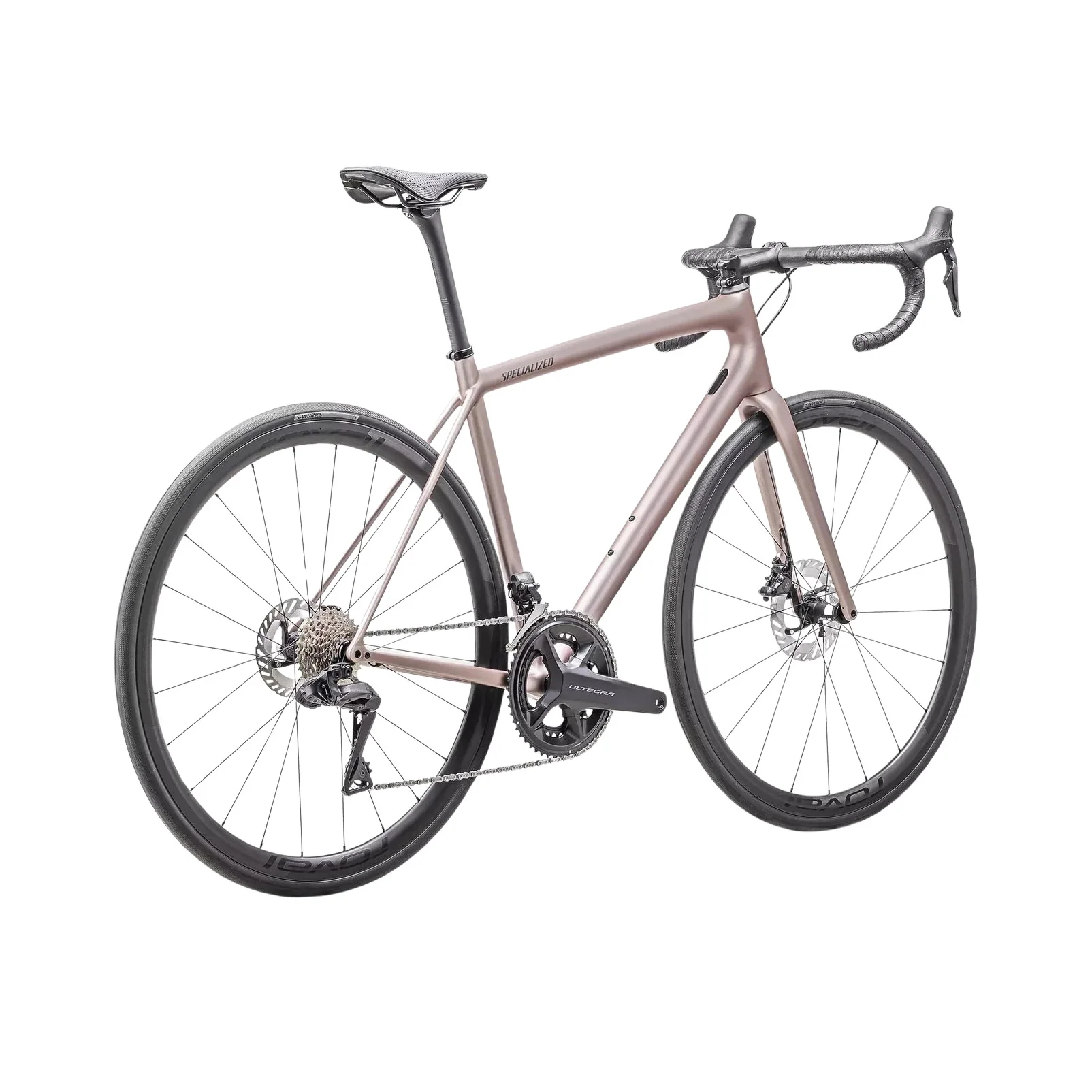 SPECIALIZED AETHOS PRO 2025 Ultegra Di2 Disc Complete Road Bike - Gloss Champagne / Smoke - Image 2