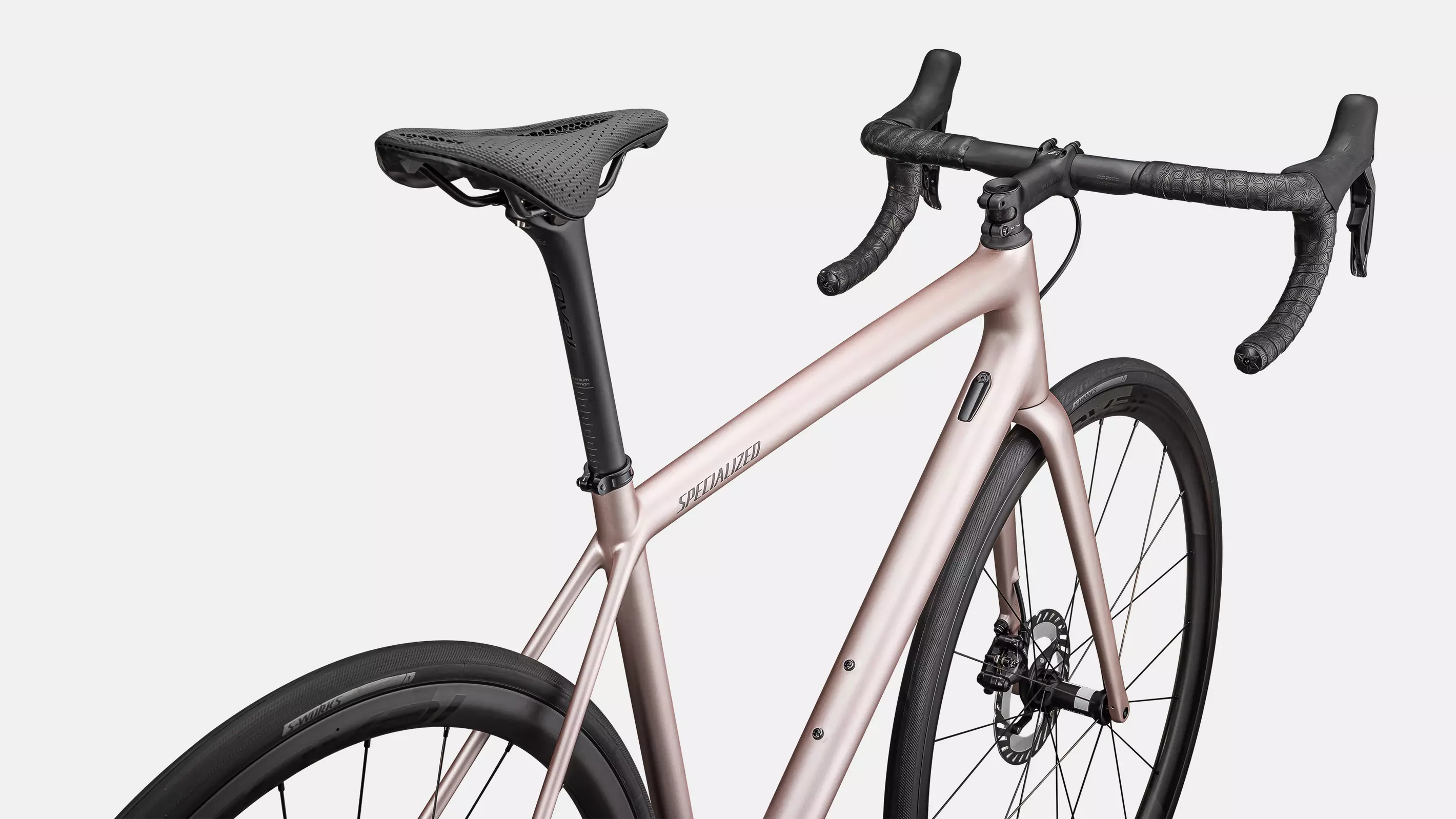 SPECIALIZED AETHOS PRO 2025 Ultegra Di2 Disc Complete Road Bike - Gloss Champagne / Smoke - Image 3