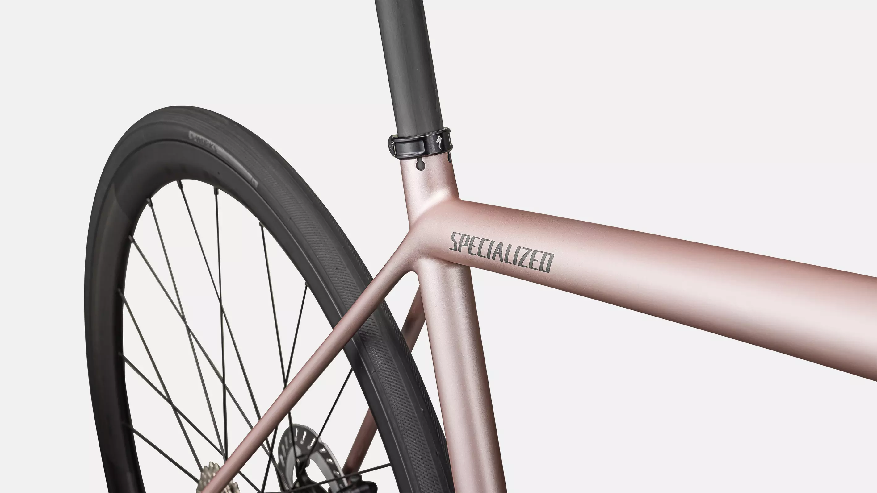 SPECIALIZED AETHOS PRO 2025 Ultegra Di2 Disc Complete Road Bike - Gloss Champagne / Smoke - Image 5