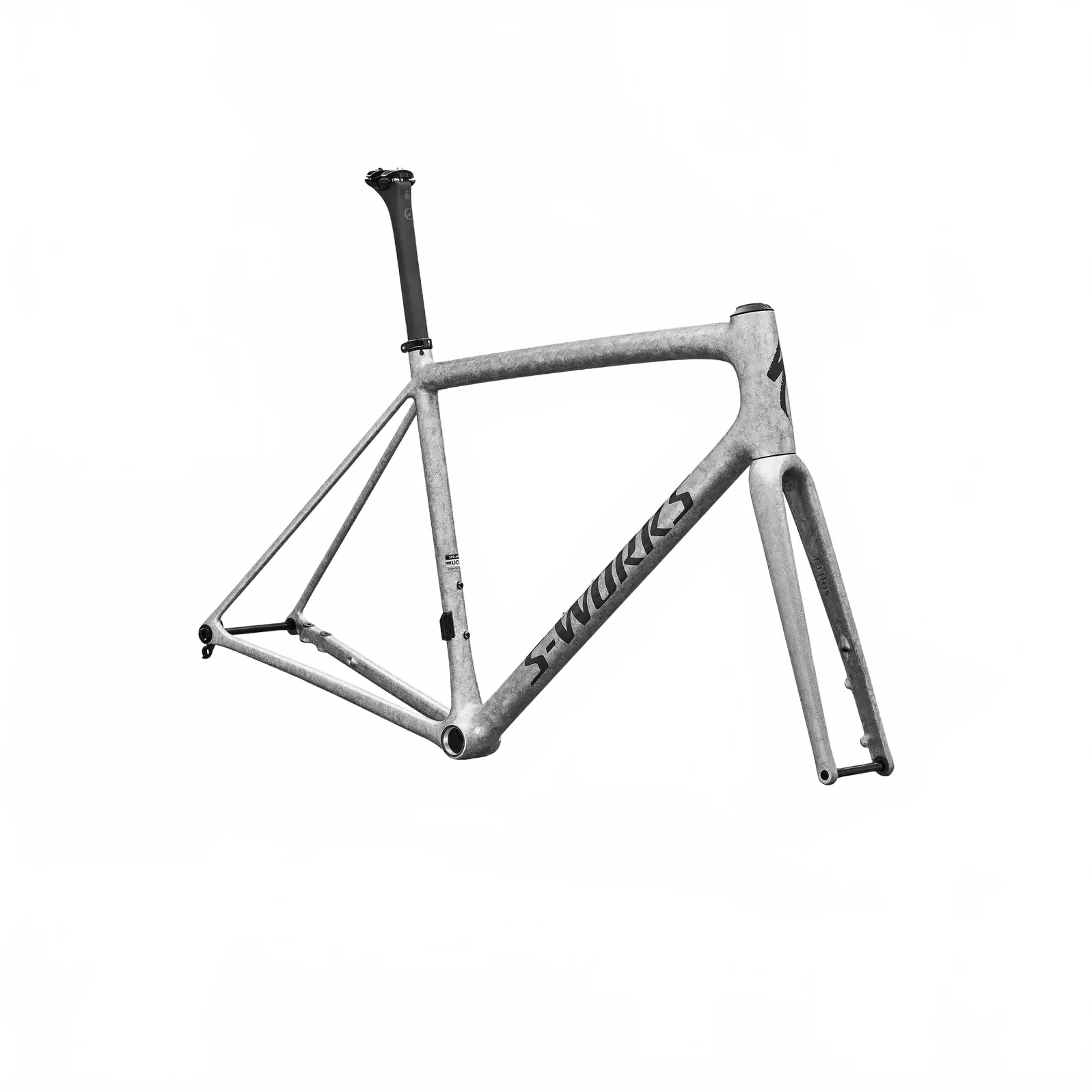 SPECIALIZED Sworks Aethos 2 Frameset 2026 - GLOSS SILVER BLURRED IMPASTO / BLACK PEARL - Image 2