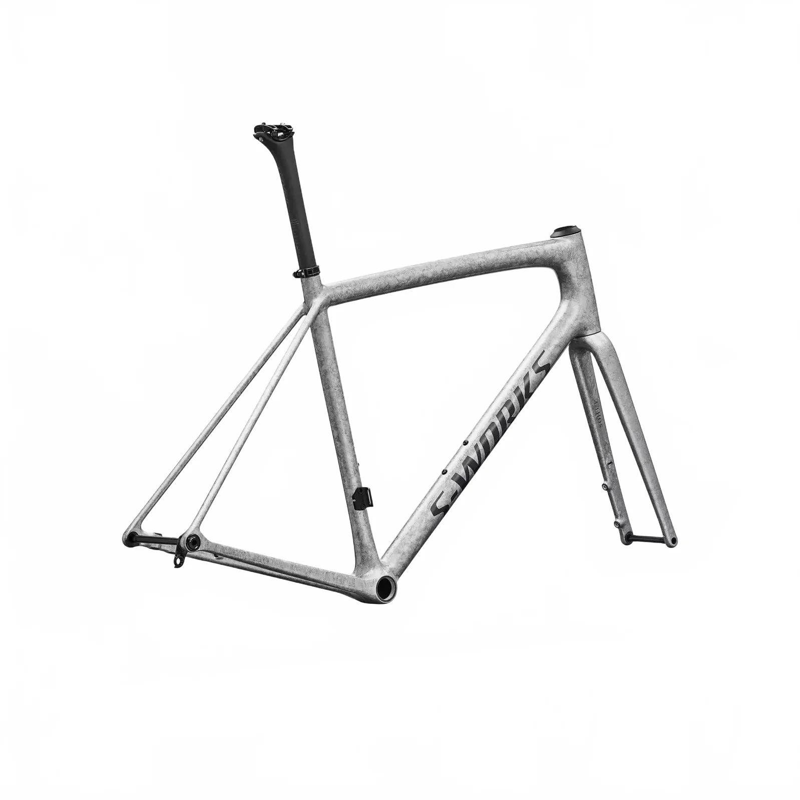 SPECIALIZED Sworks Aethos 2 Frameset 2026 - GLOSS SILVER BLURRED IMPASTO / BLACK PEARL - Image 3