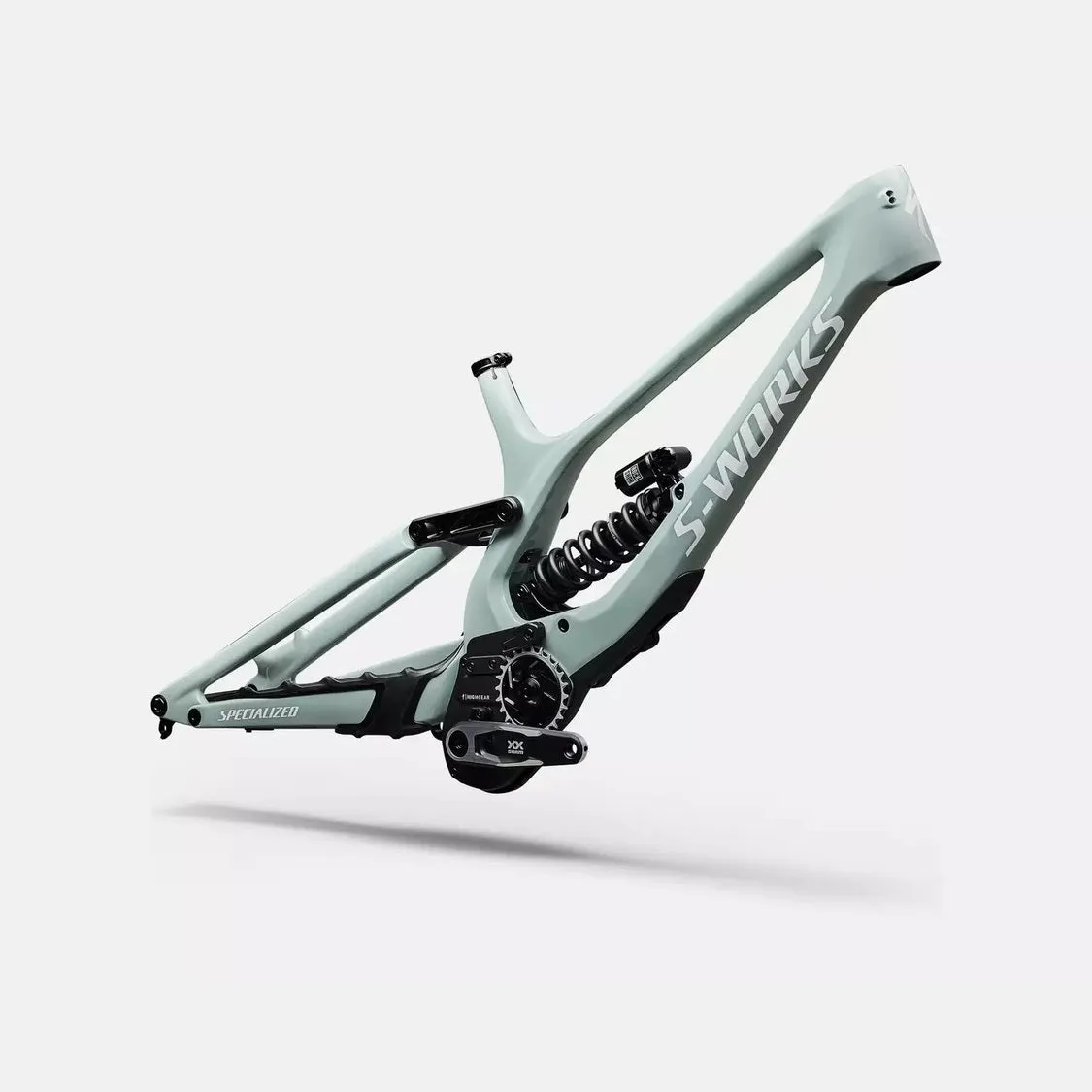 SPECIALIZED Conjunto de cuadro S-Works Demo 11 - Gloss Agave Grey / Metallic White Silver - Image 2