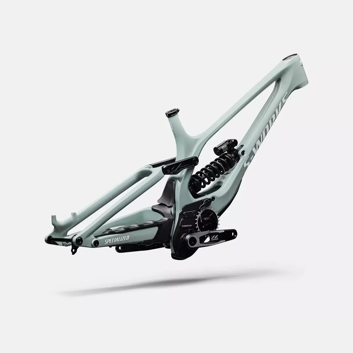 SPECIALIZED Conjunto de cuadro S-Works Demo 11 - Gloss Agave Grey / Metallic White Silver - Image 3