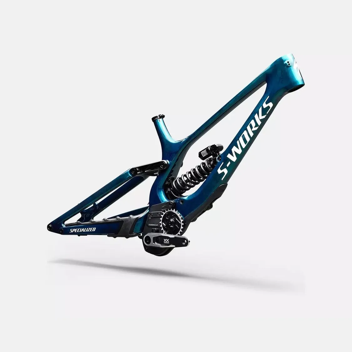 SPECIALIZED Conjunto de cuadro S-Works Demo 11 - Gloss Teal Tint Carbon / Smoke / White - Image 2