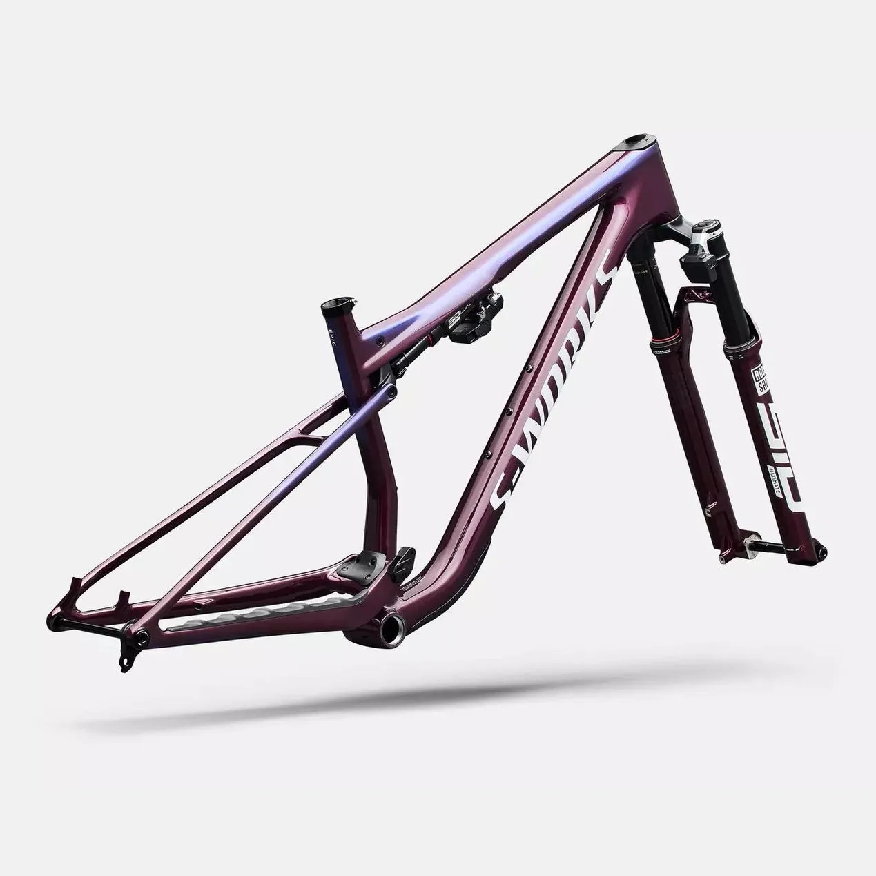 SPECIALIZED S-Works Epic 9 MTB Frameset - Gloss Bordeaux Metallic / Blue Pearl Edge Fade / Metallic White Silver - Image 3