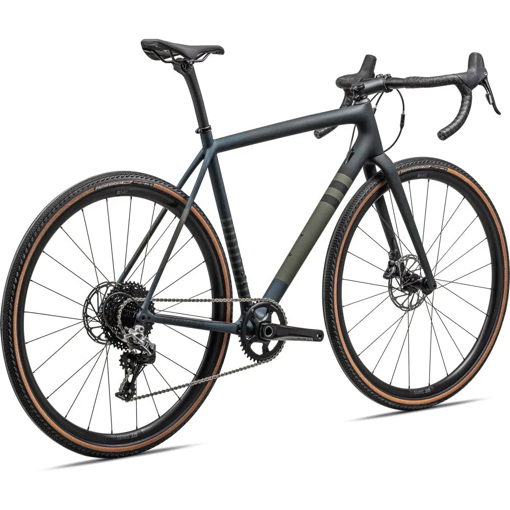 SPECIALIZED CRUX Comp Complete Bike Gravel Sram Rival - SATIN FOREST GREEN/METALLIC DEEP LAKE - Image 2