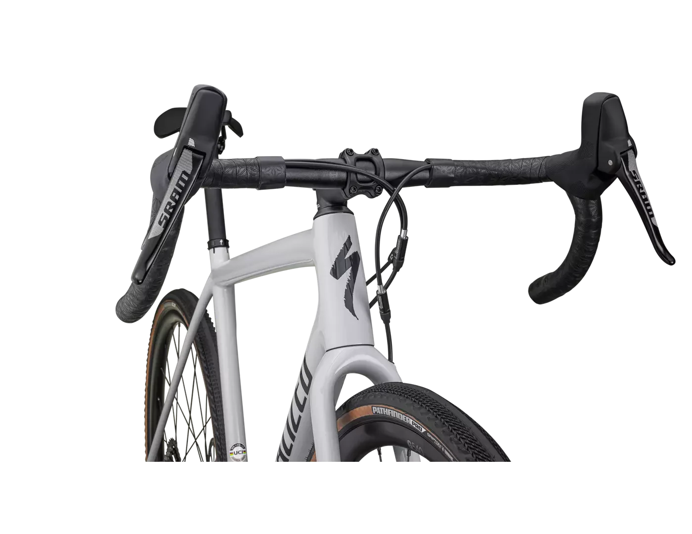 SPECIALIZED CRUX Comp Complete Bike Gravel Sram Rival - GLOSS DOVE GREY/METALLIC NAVY - Image 3