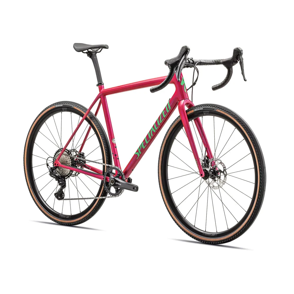 SPECIALIZED Crux Comp Complete Gravel Bike Shimano GRX - GLOSS VIVID PINK/ELECTRIC GREEN - Image 2
