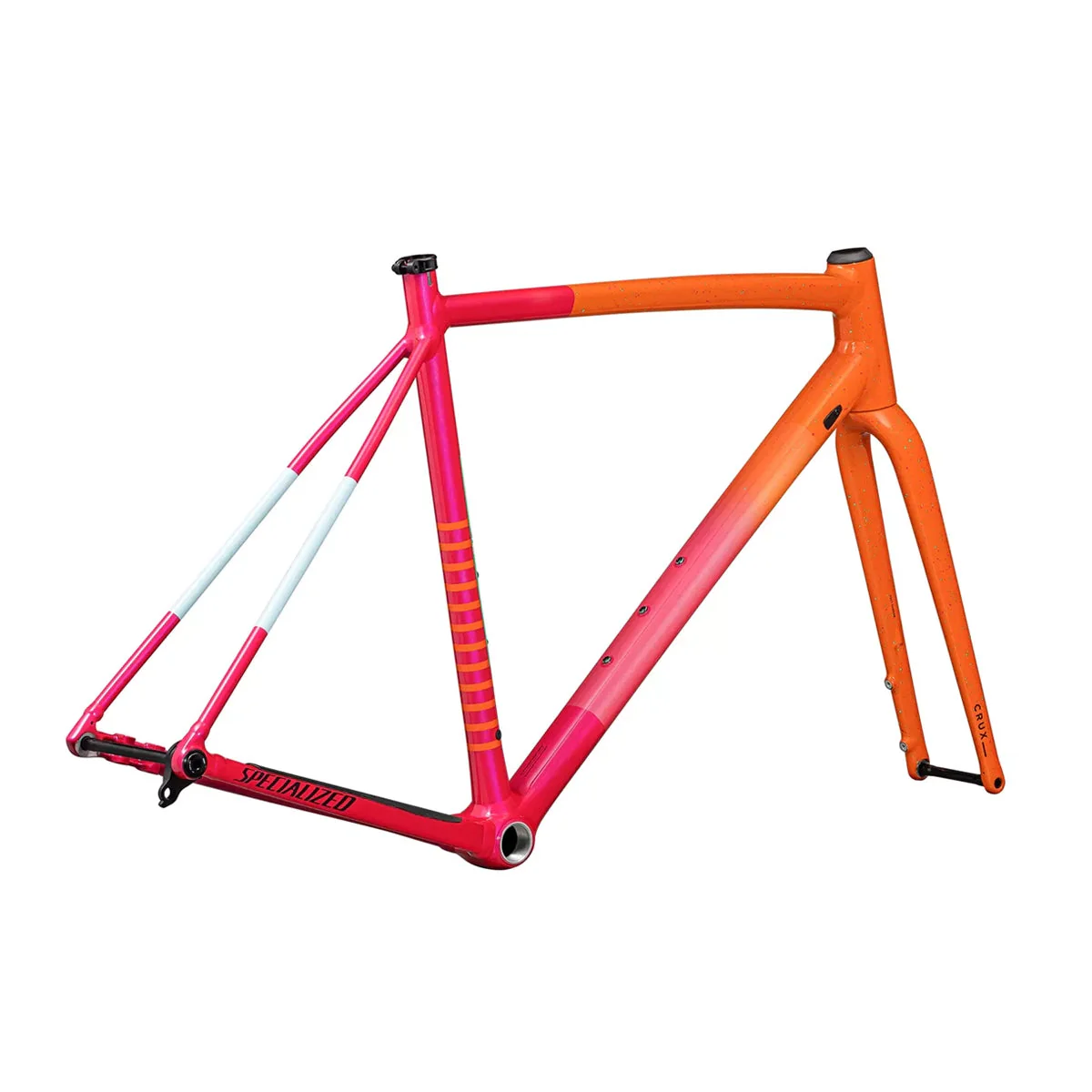 SPECIALIZED CRUX DSW 2025 Gravel Frameset - Gloss Amber Glow / Vivid Pink / Metallic Midnight Shadow / Speckle - Image 3