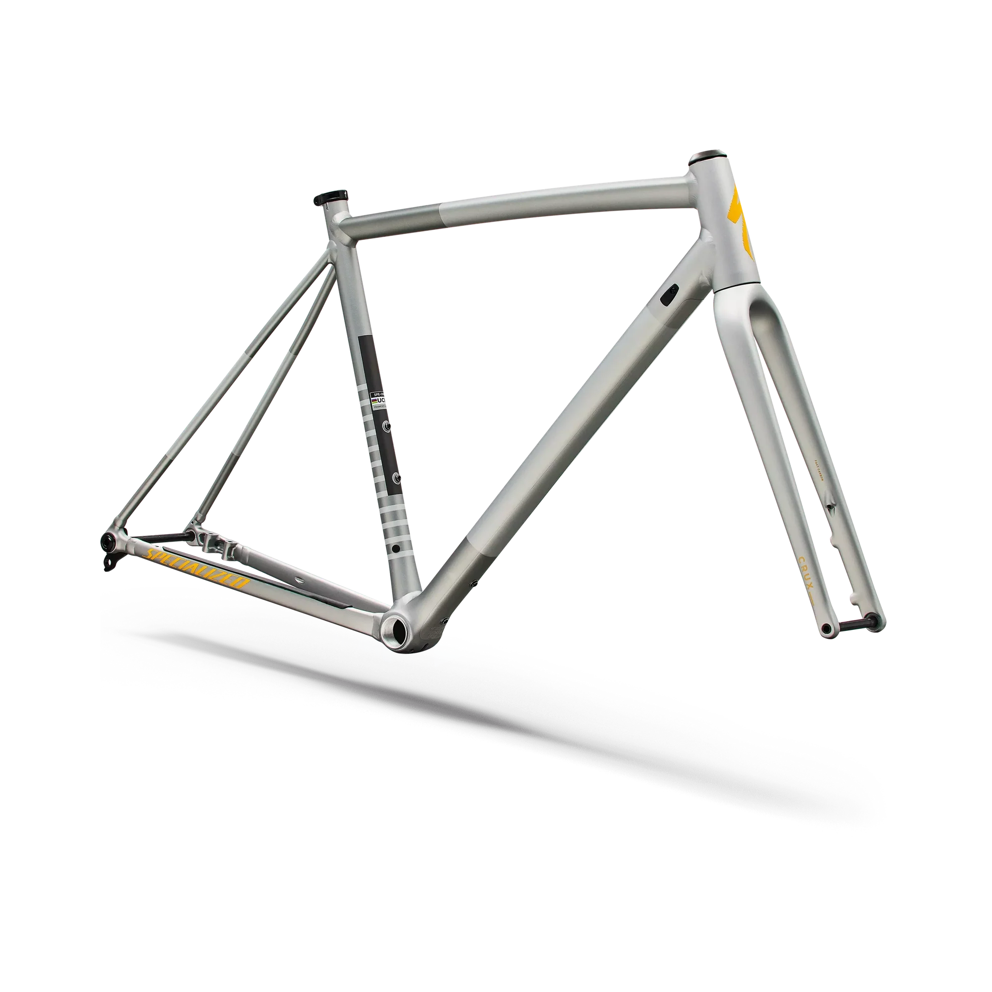 SPECIALIZED Crux DSW Gravel Frameset - Shadow Silver/California Sunshine - Image 2