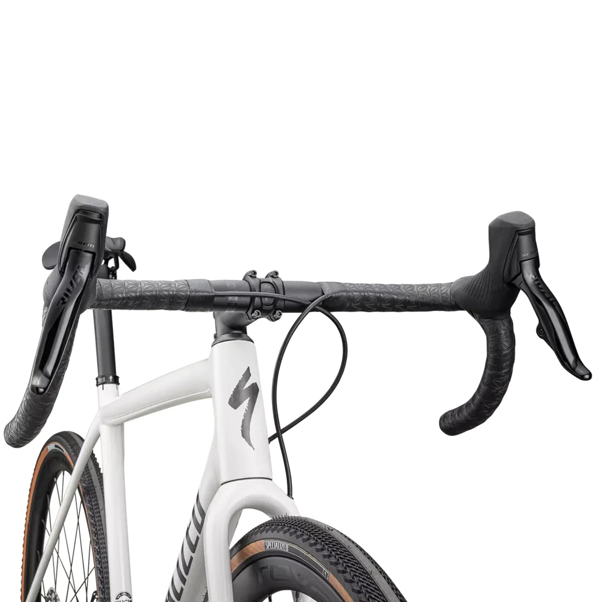 SPECIALIZED Crux Expert 2025 Gravel Bike Sram Rival XPLR - Dune White / Smoked Liquid Metal - Image 4