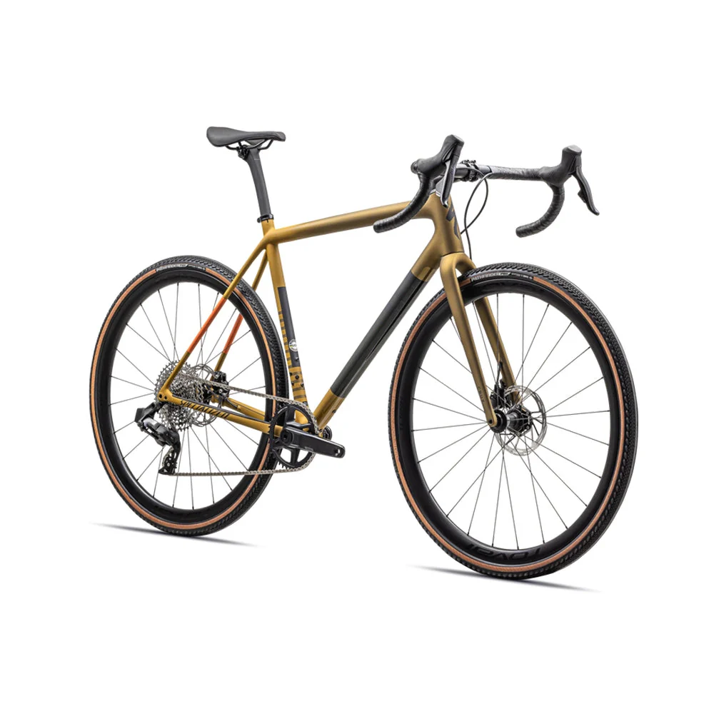 SPECIALIZED CRUX Expert Sram Rival AXS Complete Bike Gravel - SATIN HARVEST GOLD METALLIC/OAK GREEN - Image 2