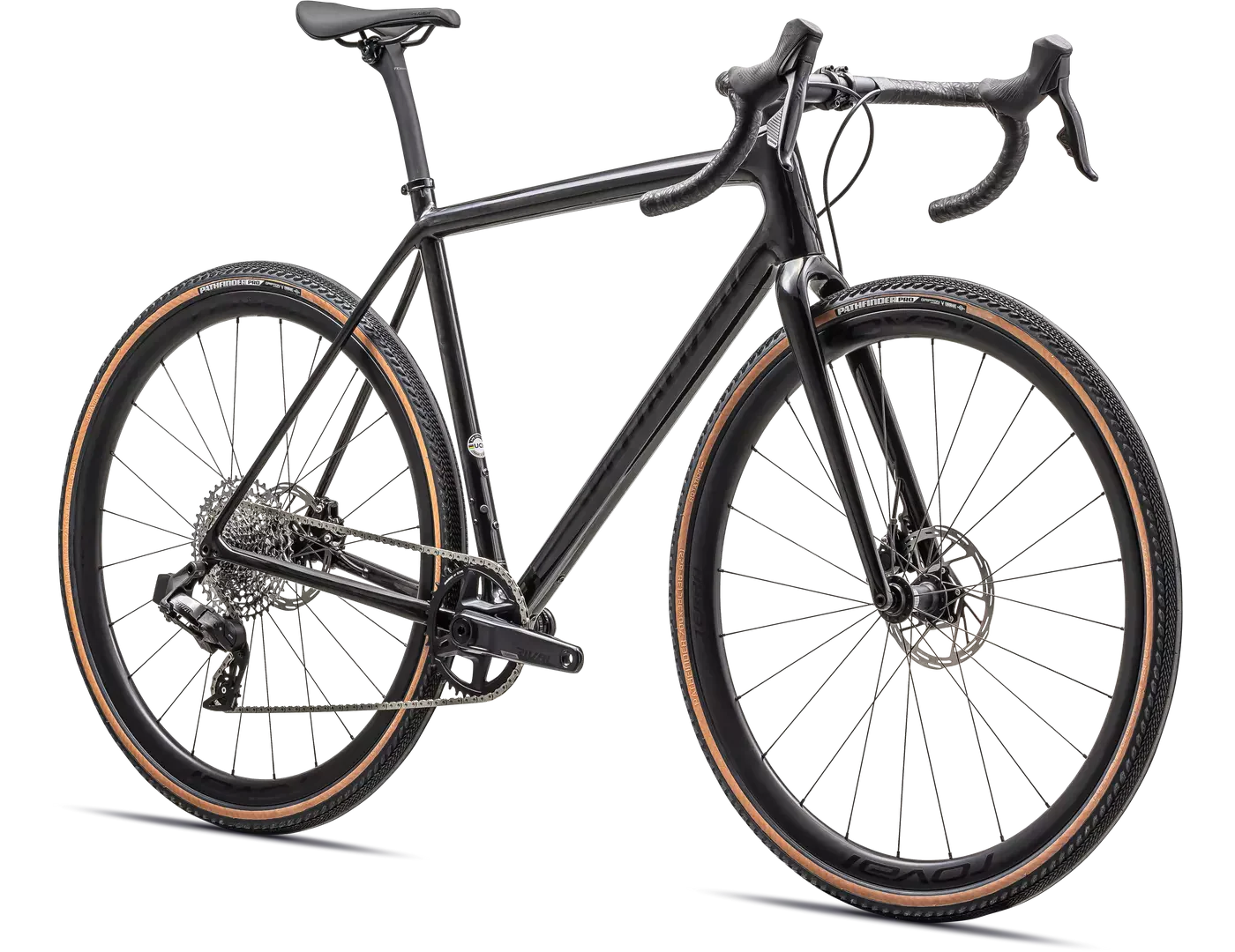 SPECIALIZED CRUX Expert Sram Rival AXS Complete Bike Gravel - GLOSS CARBON/TARMAC BLACK - Image 6