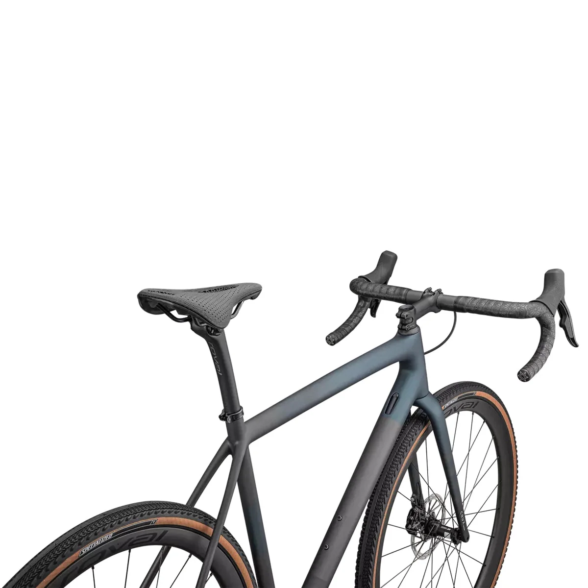 SPECIALIZED Crux Pro 2025 Gravel Bike Sram Force XPLR - Satin Carbon / Deep Lake Metallic / Smoke / White - Image 5