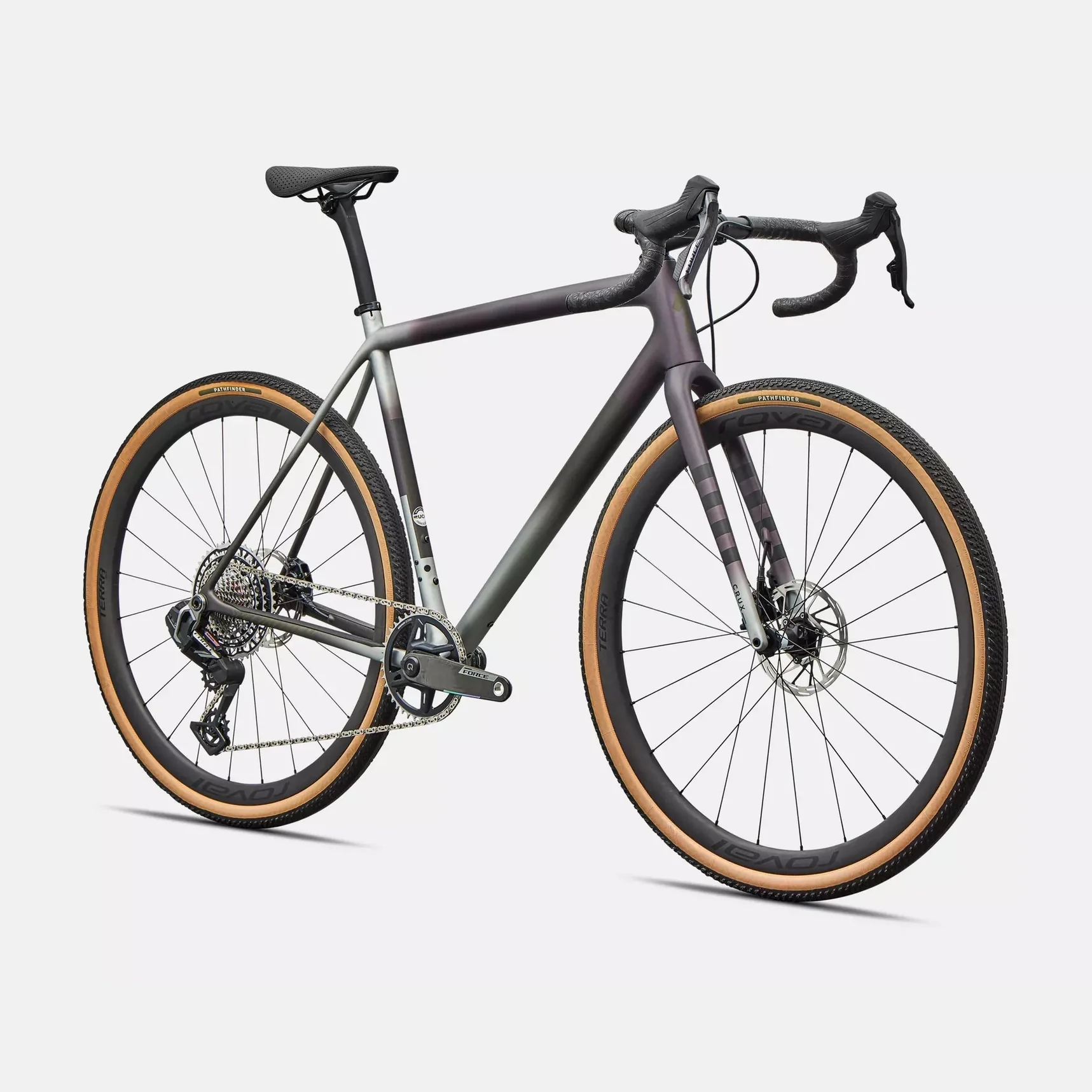 SPECIALIZED Crux Pro 2026 Gravel Bike Sram Force XPLR E1 - Nebula Metallic/shadow Silver/laurel Green/smoke - Image 6