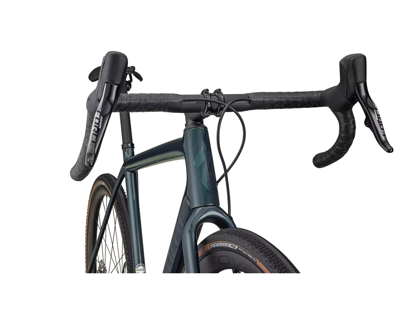 SPECIALIZED Crux Pro 700 Force XPLR eTap AXS 2023 Complete Gravel Bike - GLOSS METALLIC DEEP LAKE/ GREEN PEARL - Image 4