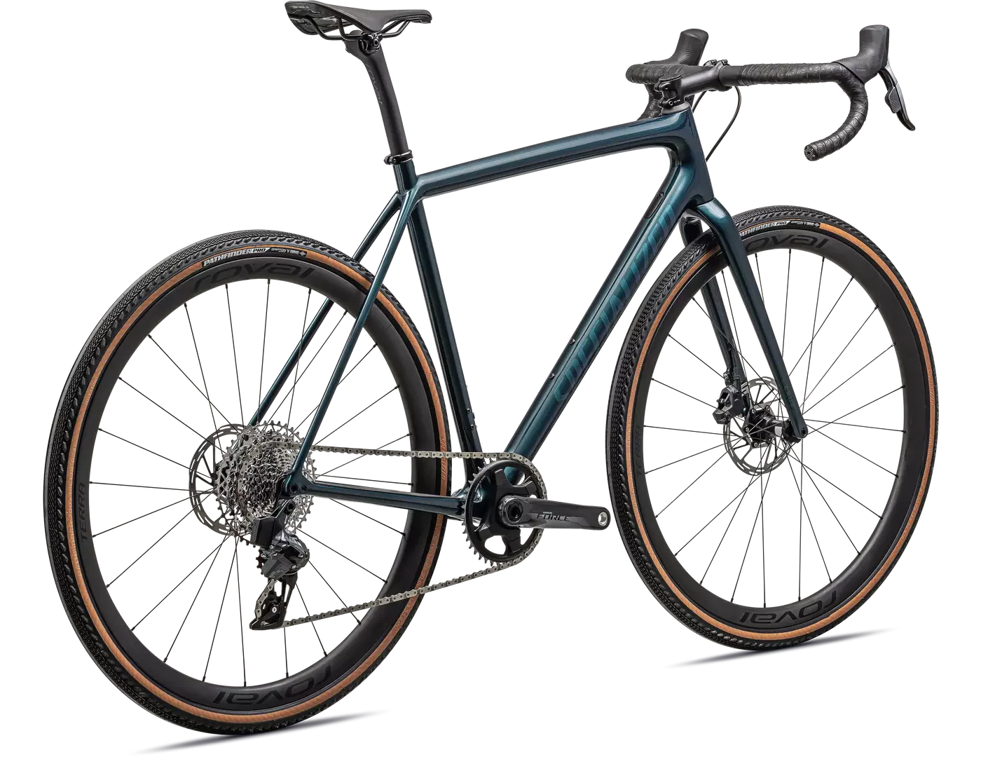 SPECIALIZED Crux Pro 700 Force XPLR eTap AXS 2023 Complete Gravel Bike - GLOSS METALLIC DEEP LAKE/ GREEN PEARL - Image 7