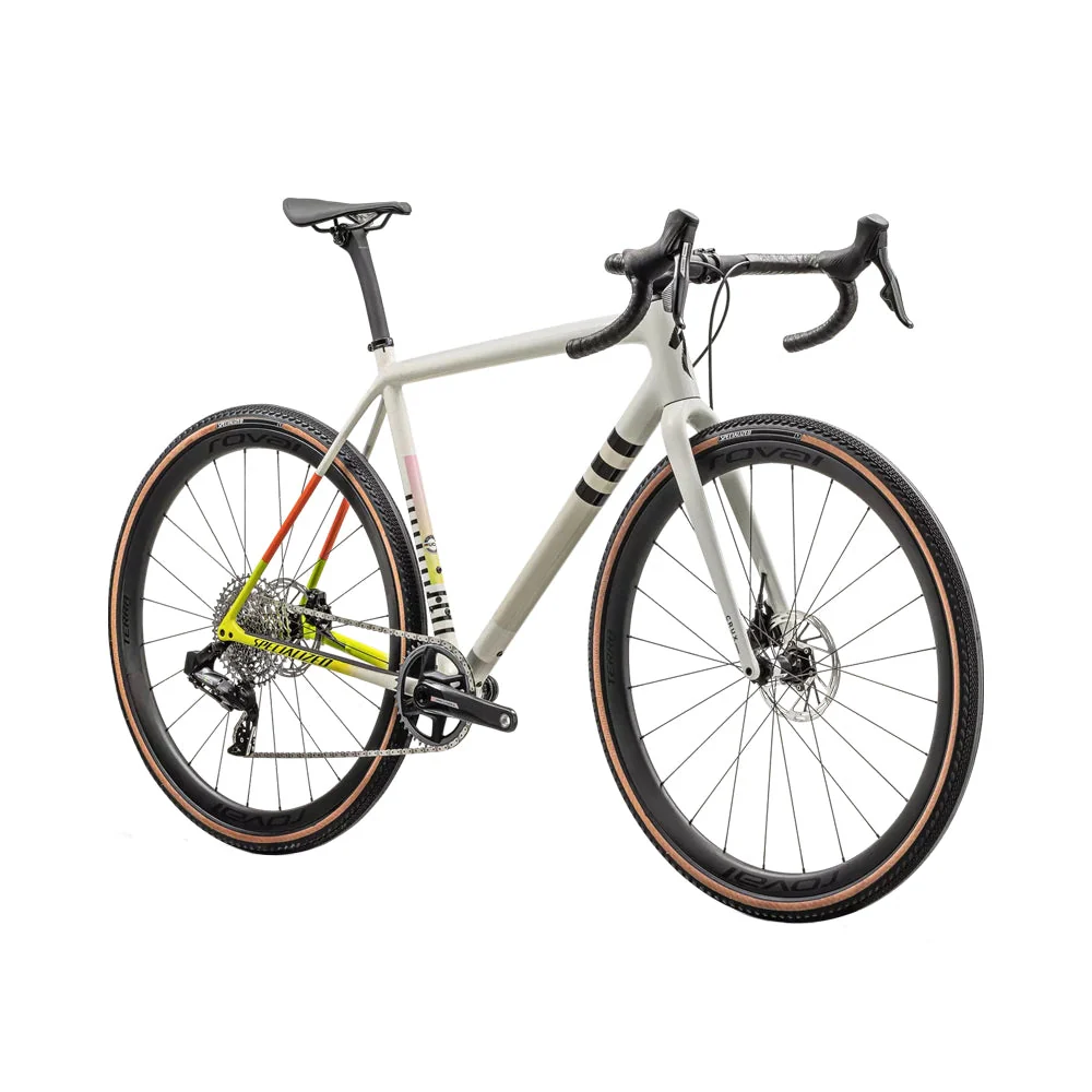 SPECIALIZED Crux Pro 700 Force XPLR eTap AXS 2024 Complete Gravel Bike - GLOSS DUNE WHITE BIRCH CACTUS BLOOM SPECKLE - Image 2