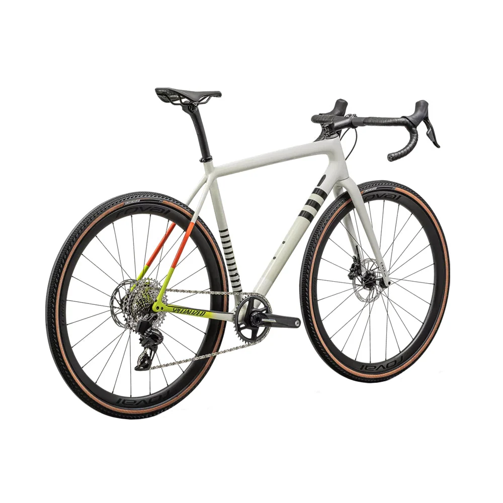 SPECIALIZED Crux Pro 700 Force XPLR eTap AXS 2024 Complete Gravel Bike - GLOSS DUNE WHITE BIRCH CACTUS BLOOM SPECKLE - Image 3