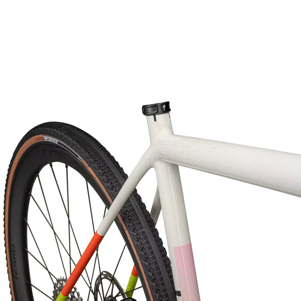 SPECIALIZED Crux Pro 700 Force XPLR eTap AXS 2024 Complete Gravel Bike - GLOSS DUNE WHITE BIRCH CACTUS BLOOM SPECKLE - Image 6