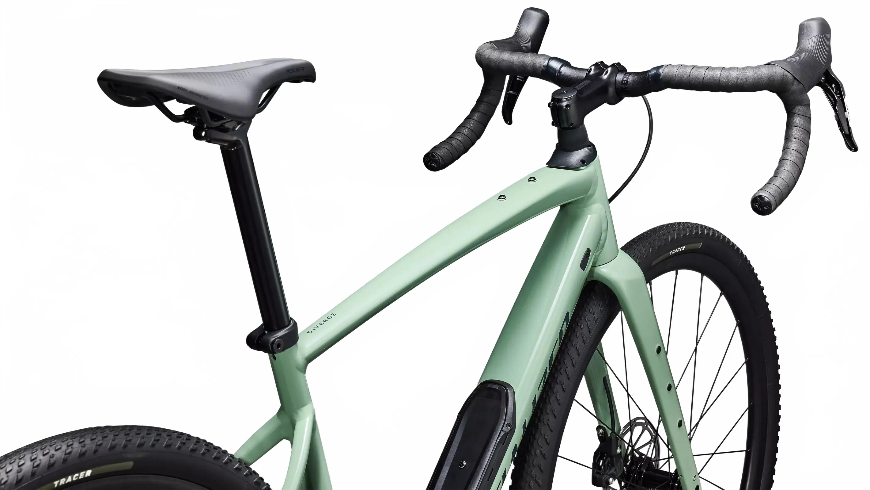 SPECIALIZED Diverge 4 Comp Alloy Complete Gravel Bike SRAM Apex - Gloss Pistachio / Emerald Metallic - Image 4