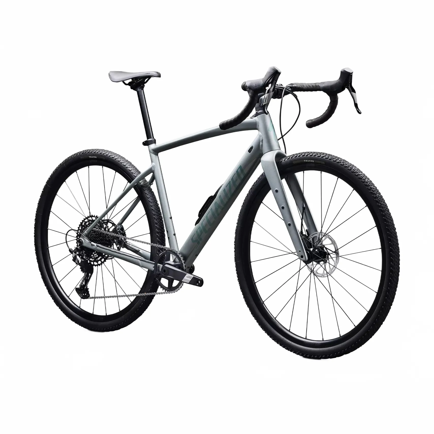 SPECIALIZED Diverge 4 Comp Alloy Complete Gravel Bike SRAM Apex - Satin Shadow Silver / Fjord Metallic - Image 2