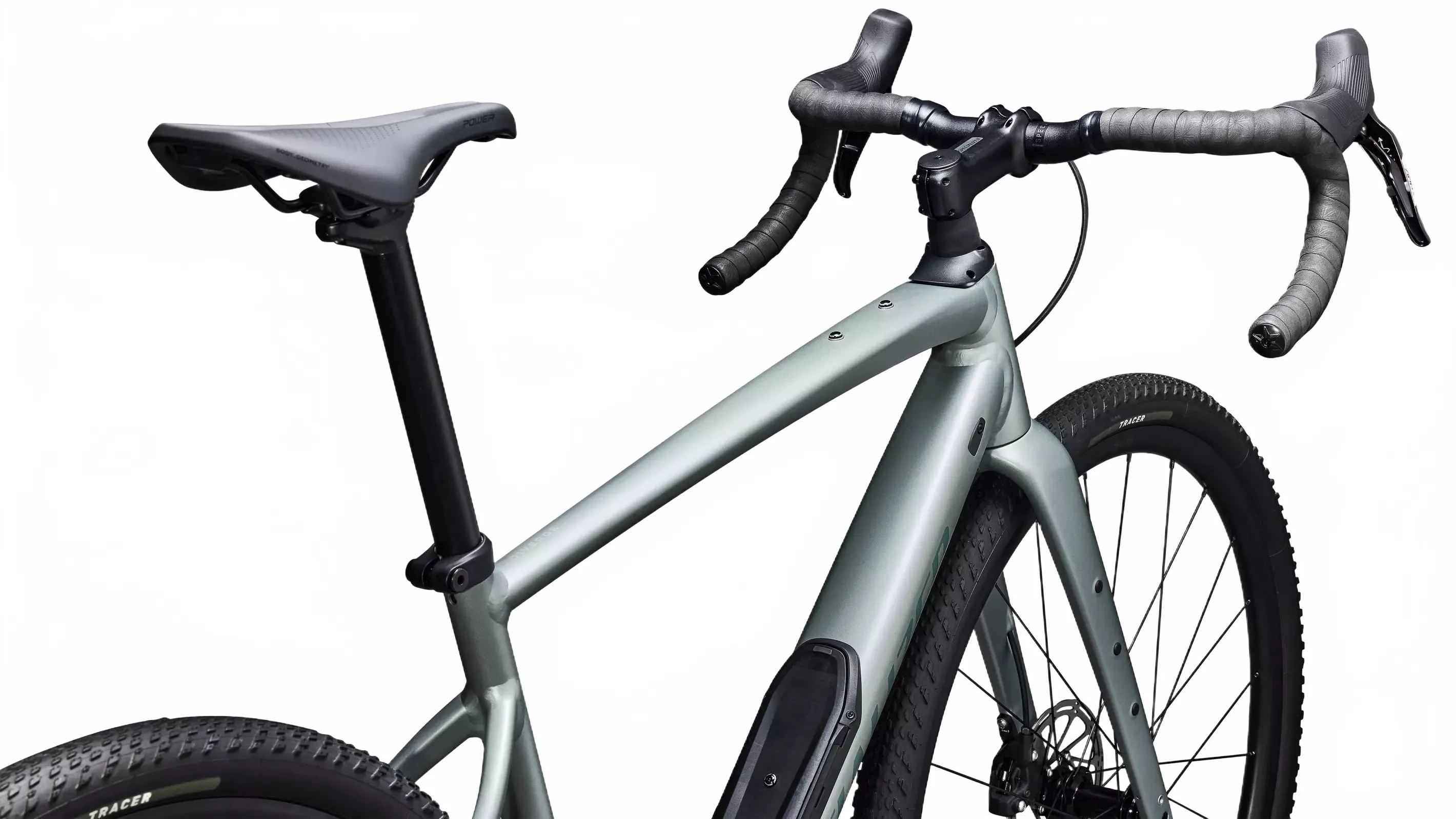 SPECIALIZED Diverge 4 Comp Alloy Complete Gravel Bike SRAM Apex - Satin Shadow Silver / Fjord Metallic - Image 3