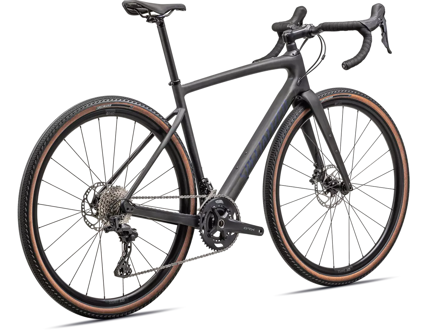 SPECIALIZED Diverge Sport Carbon Complete Gravel Bike - SATIN CARBON/BLUE ONYX - Image 3