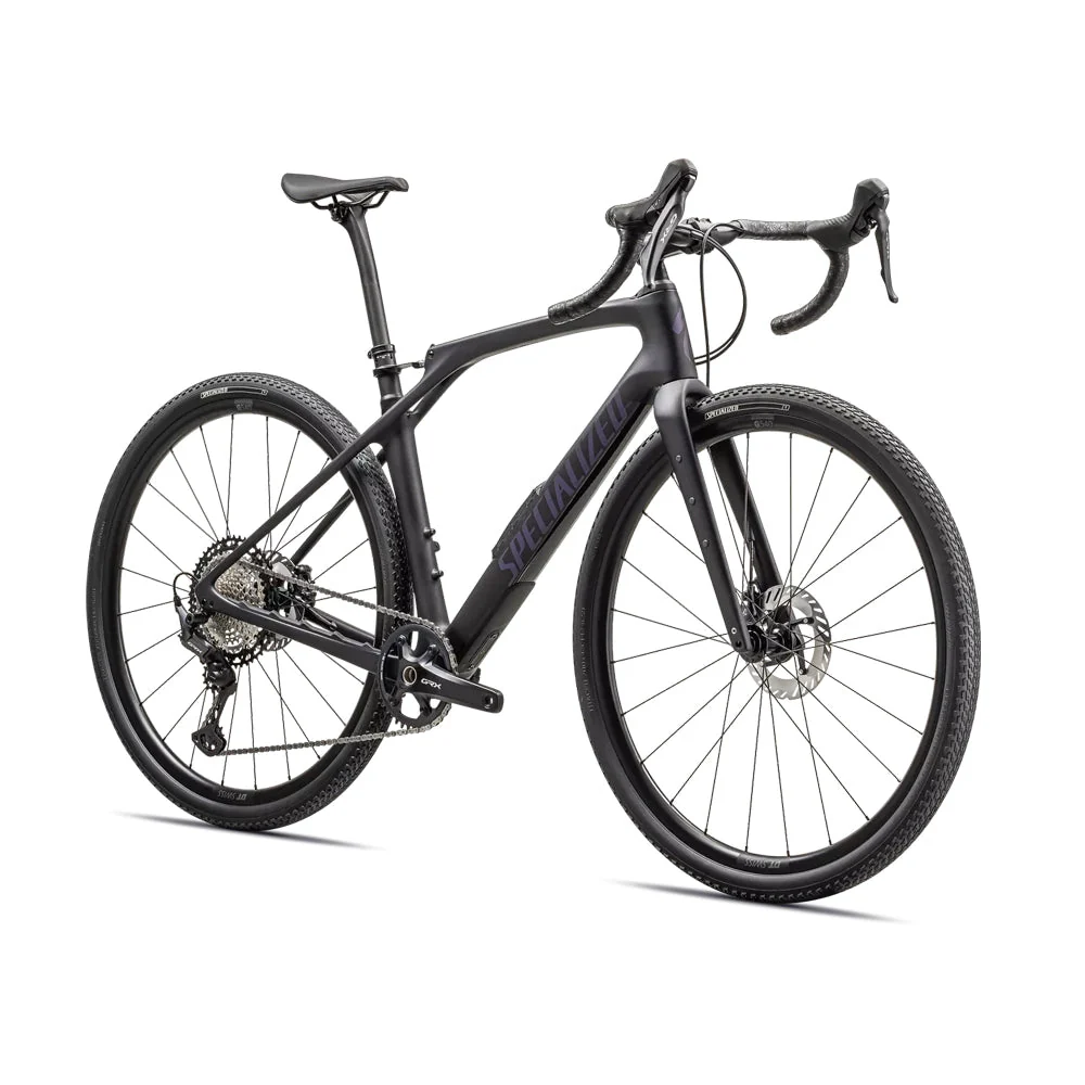 SPECIALIZED Diverge STR Comp Complete Gravel Bike Shimano GRX - SATIN METALLIC MIDNIGHT SHADOW/VIOLET GHOST PEARL - Image 2