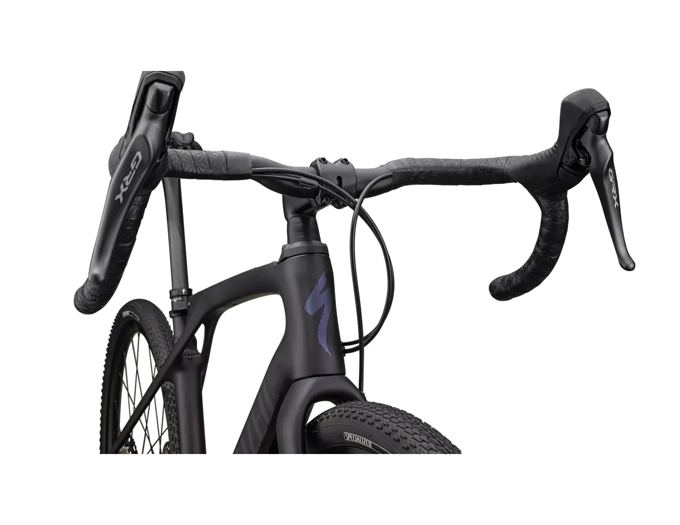 SPECIALIZED Diverge STR Comp Complete Gravel Bike Shimano GRX - SATIN METALLIC MIDNIGHT SHADOW/VIOLET GHOST PEARL - Image 4
