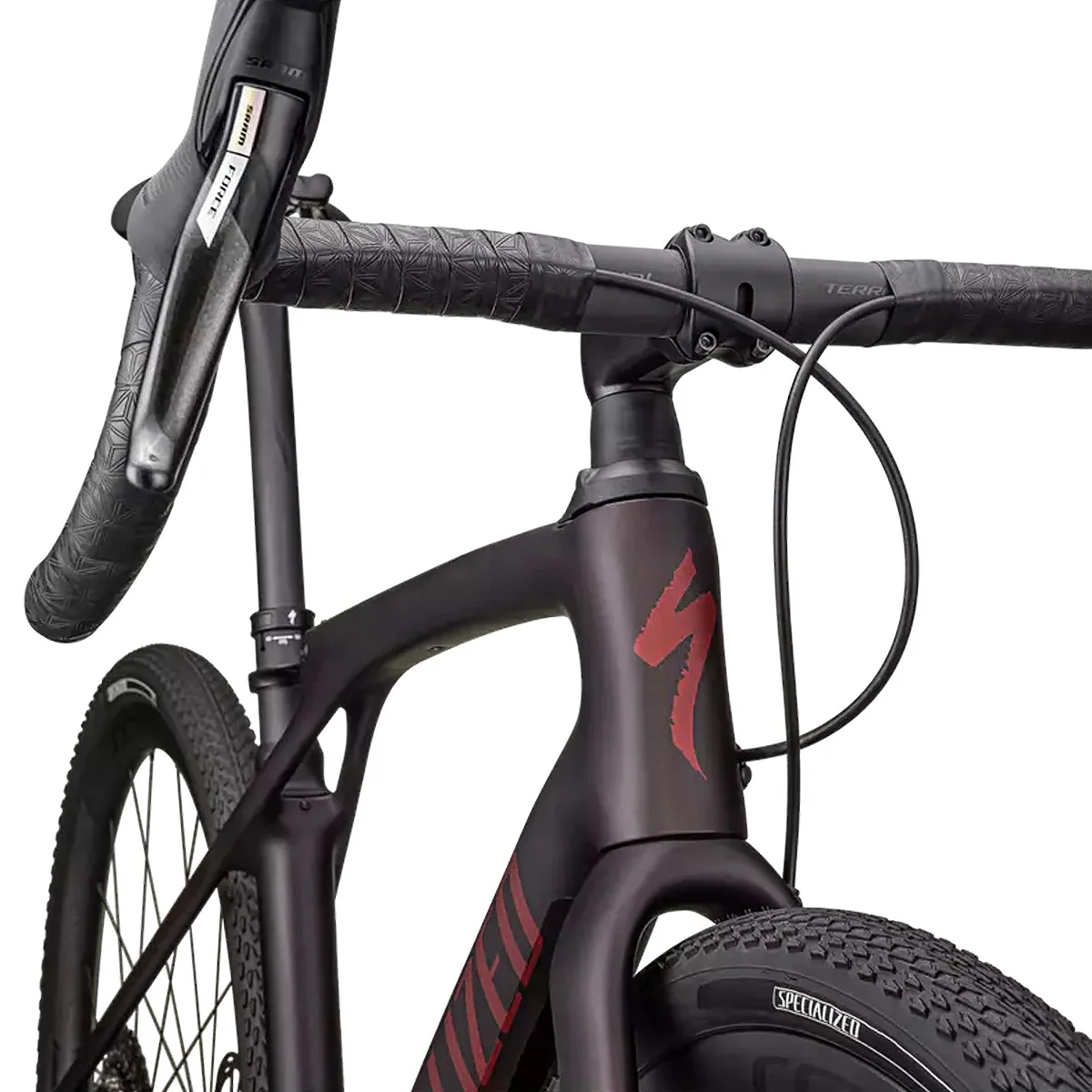SPECIALIZED DIVERGE STR PRO Complete Bike Gravel Sram Force AXS Eagle X01 - RED TINT CARBON/RED SKY - Image 4