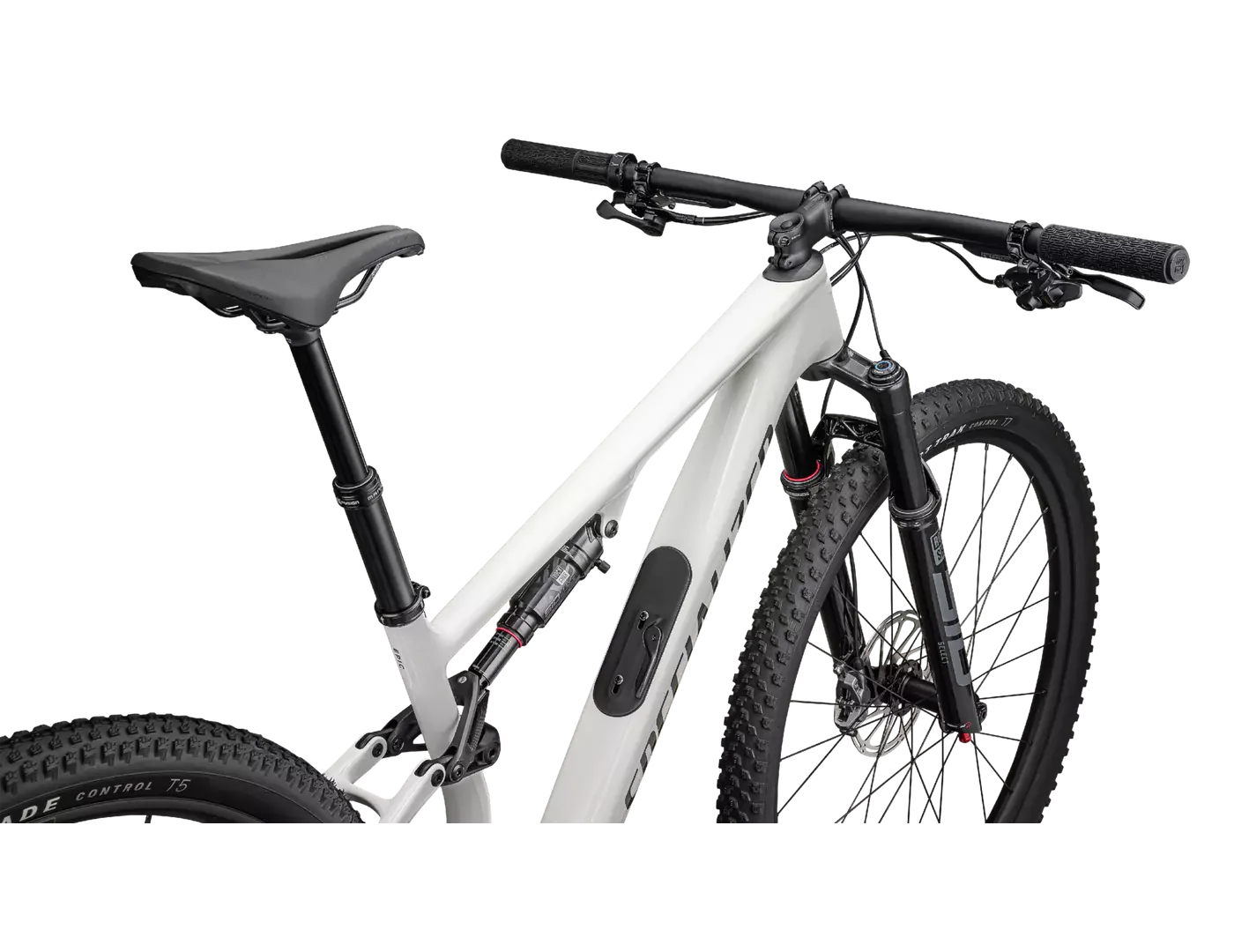 SPECIALIZED Epic 8 Comp SRAM GX Mountain Bike - Gloss Dune/White Smoke - Image 3