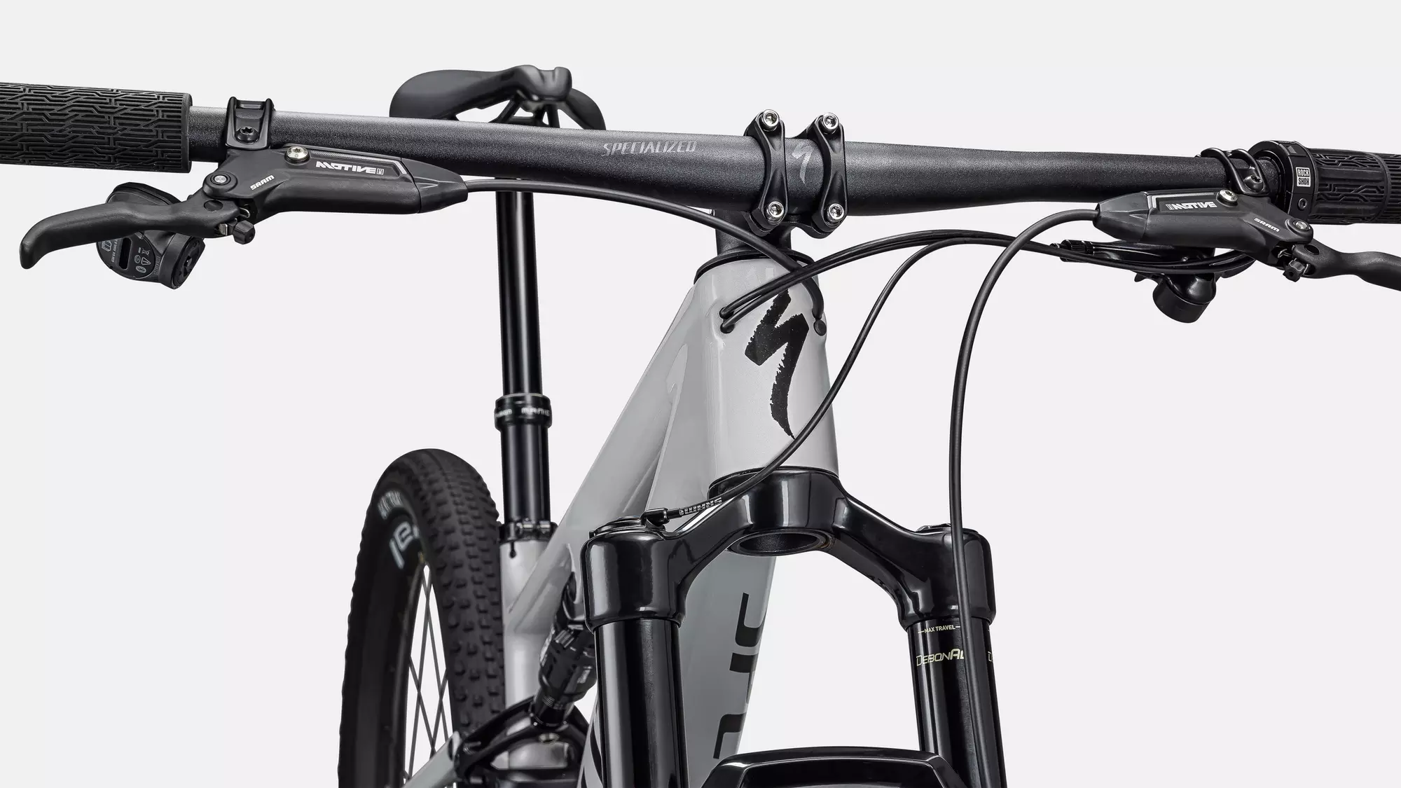 SPECIALIZED Epic 8 Expert 2026 Shimano GX Eagle AXS Mountain Bike - Gloss Dolomite Metallic / Obsidian - Image 4
