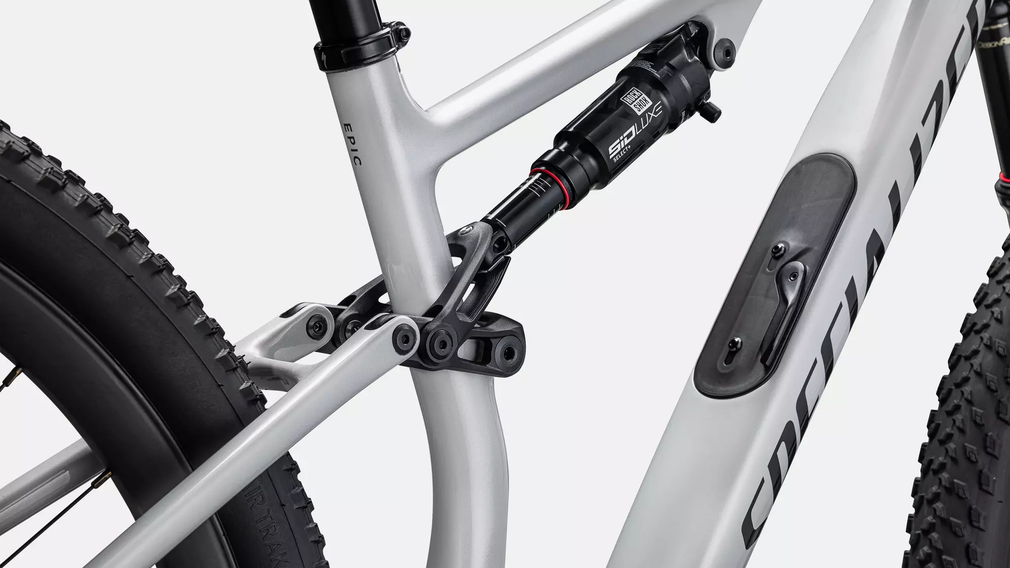 SPECIALIZED Epic 8 Expert 2026 Shimano GX Eagle AXS Mountain Bike - Gloss Dolomite Metallic / Obsidian - Image 7
