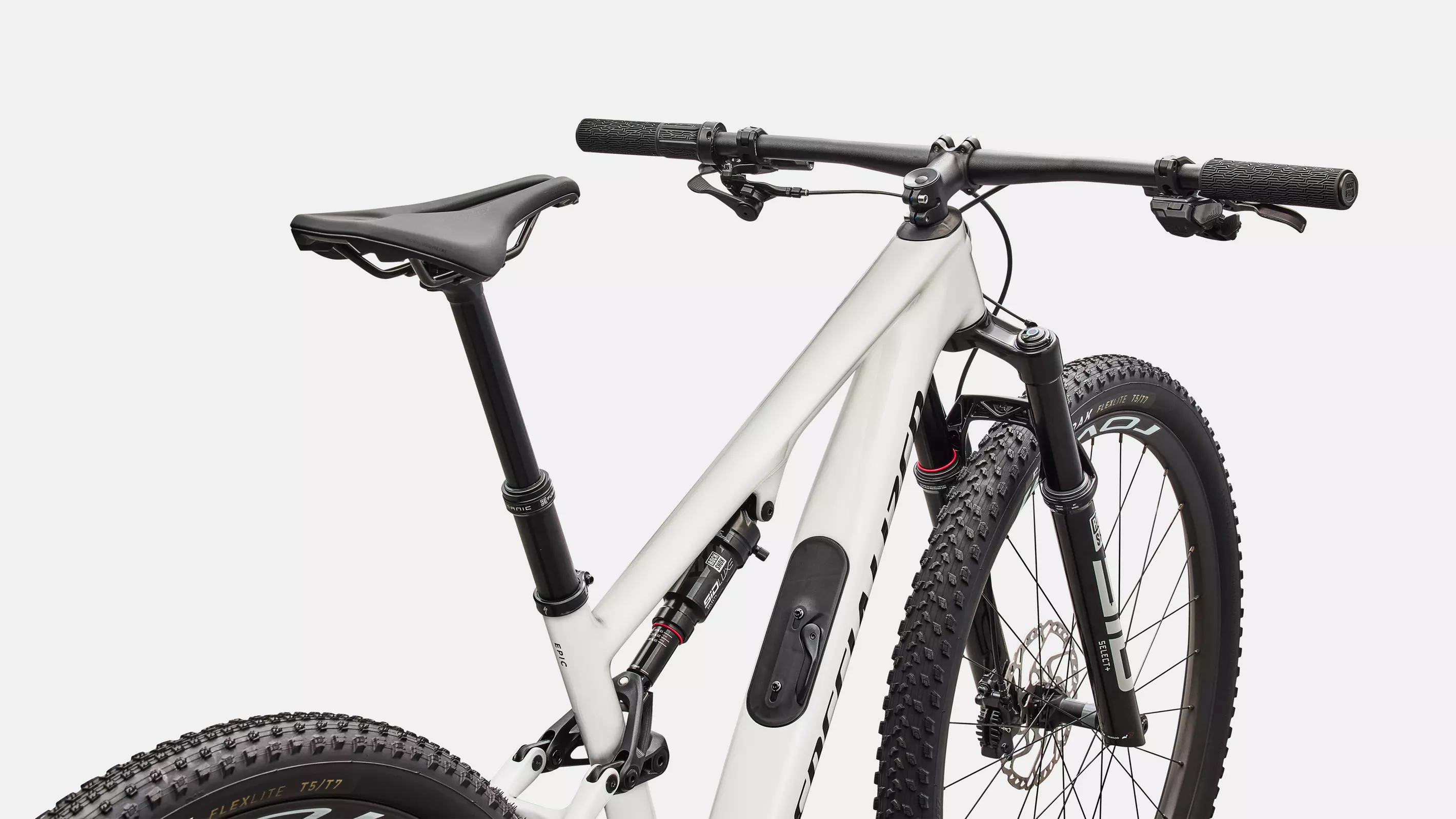 SPECIALIZED Epic 8 Expert 2026 Shimano XT DI2 Mountain Bike - Gloss Dolomite Metallic / Obsidian - Image 3