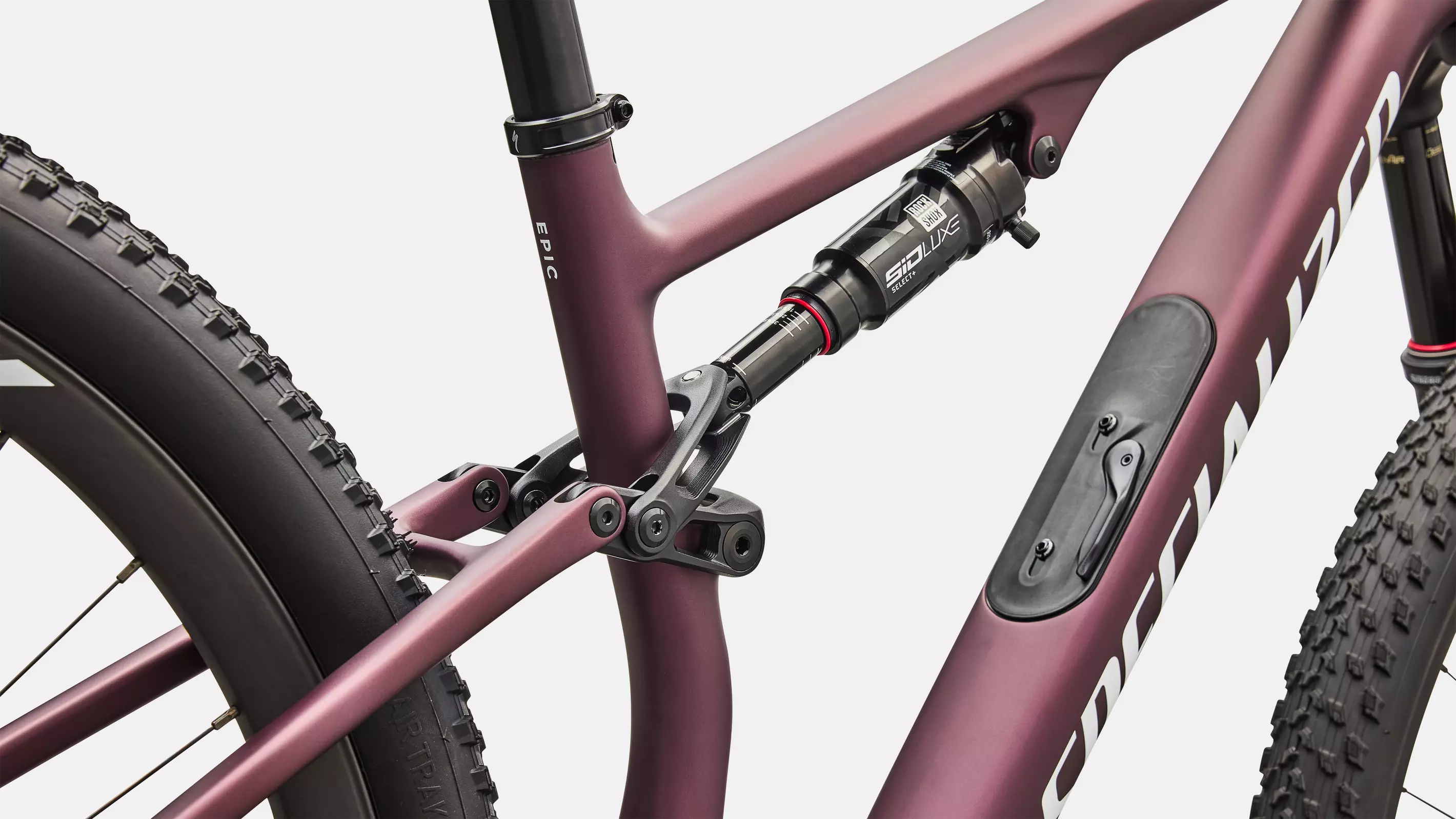 SPECIALIZED Epic 8 Expert 2026 Shimano XT DI2 Mountain Bike - Satin Bordeaux Metallic / White - Image 3