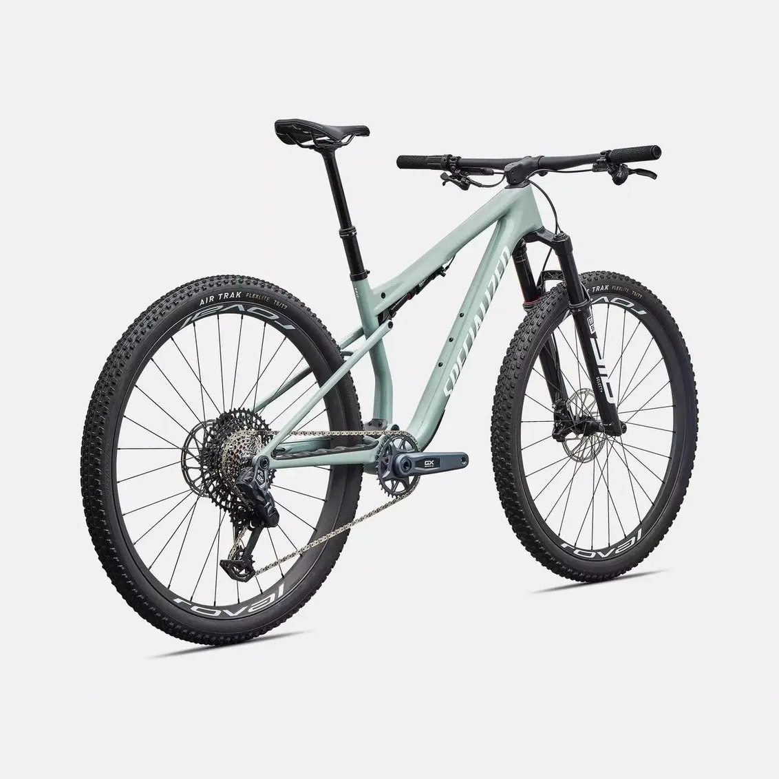 SPECIALIZED Epic 9 Expert Complete MTB - Gloss Agave Grey / Metallic White Silver - Image 3