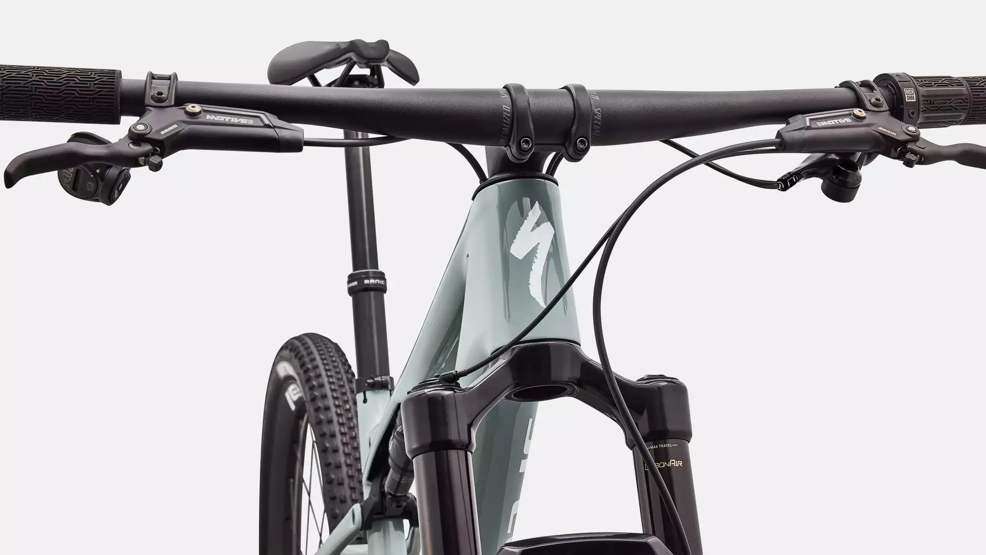 SPECIALIZED Epic 9 Expert Complete MTB - Gloss Agave Grey / Metallic White Silver - Image 5