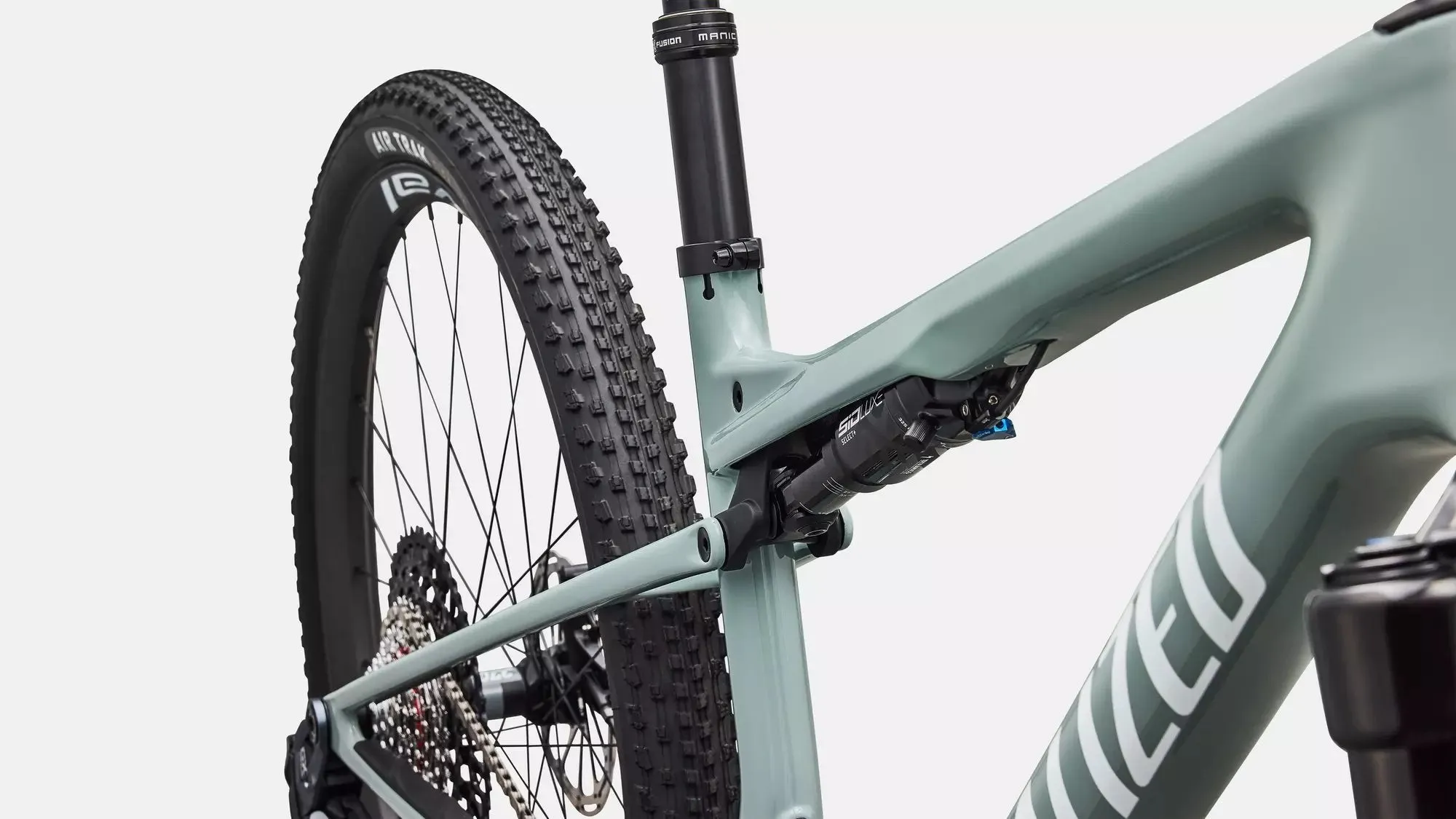 SPECIALIZED Epic 9 Expert Complete MTB - Gloss Agave Grey / Metallic White Silver - Image 6