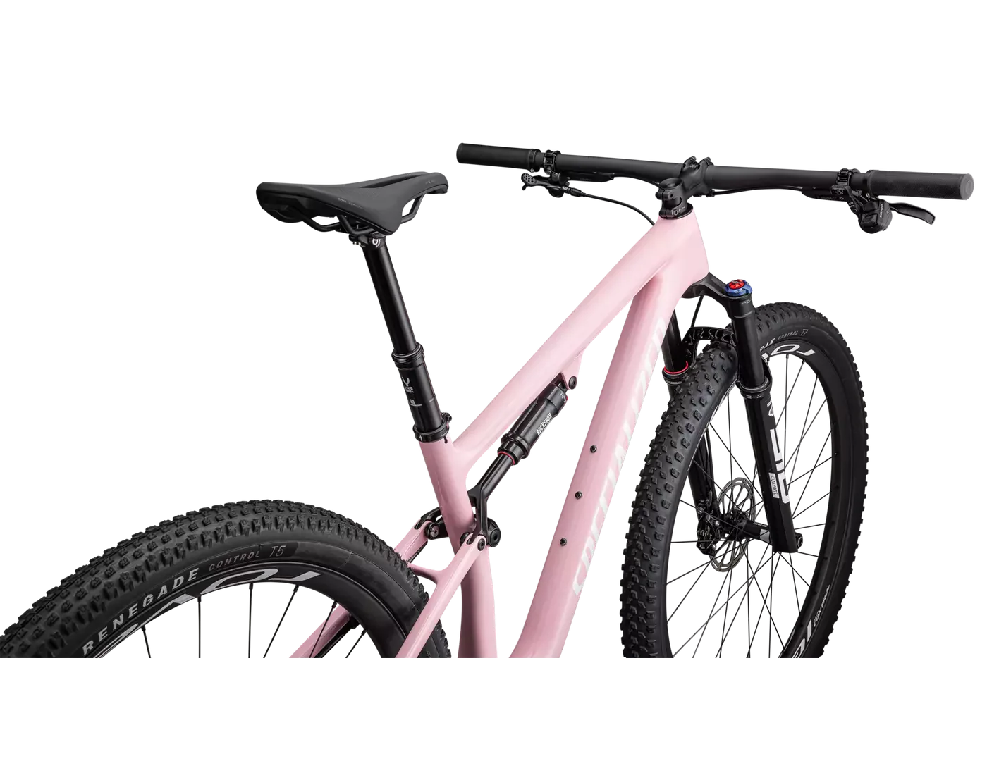SPECIALIZED Epic Evo Pro LTD SRAM X0 AXS Mountain Bike  - Gloss Desert Rose / Metallic White Silver - Image 3