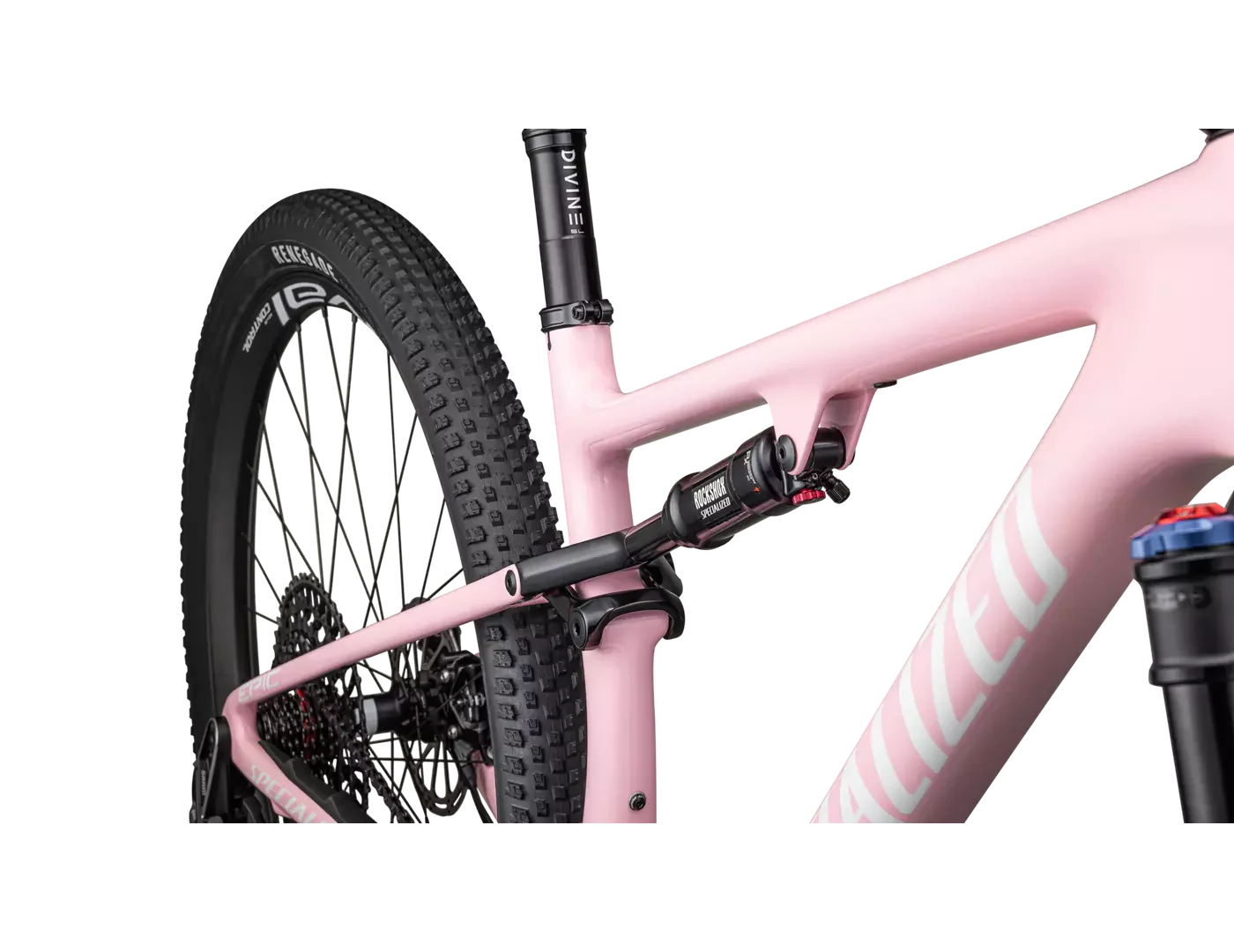 SPECIALIZED Epic Evo Pro LTD SRAM X0 AXS Mountain Bike  - Gloss Desert Rose / Metallic White Silver - Image 5