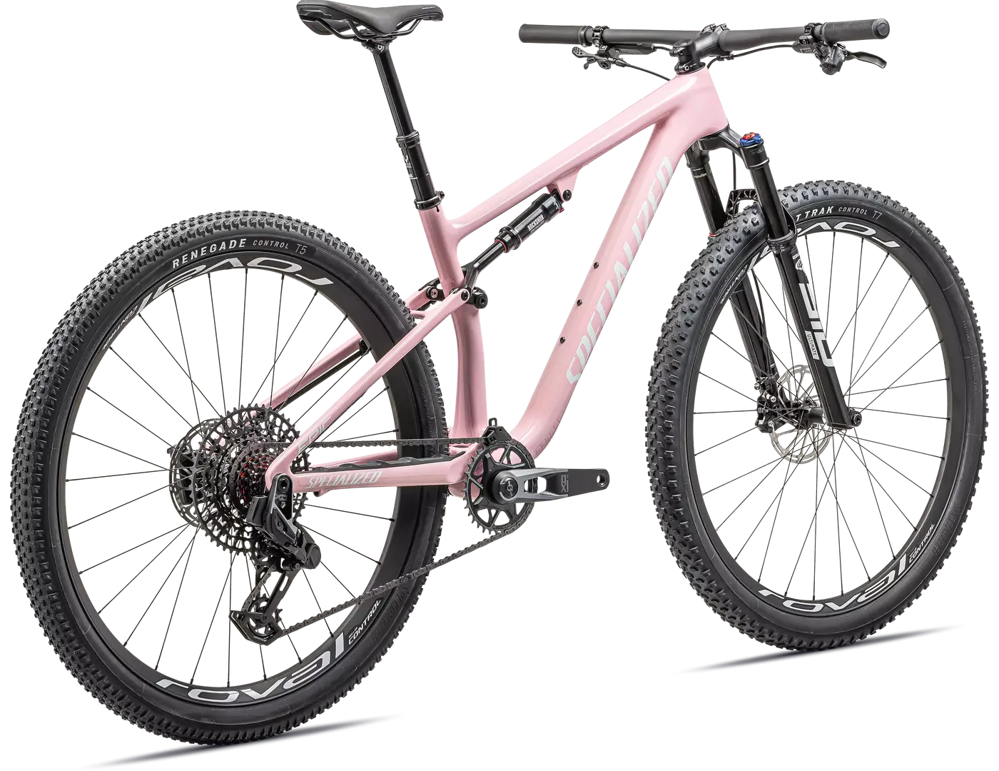 SPECIALIZED Epic Evo Pro LTD SRAM X0 AXS Mountain Bike  - Gloss Desert Rose / Metallic White Silver - Image 6