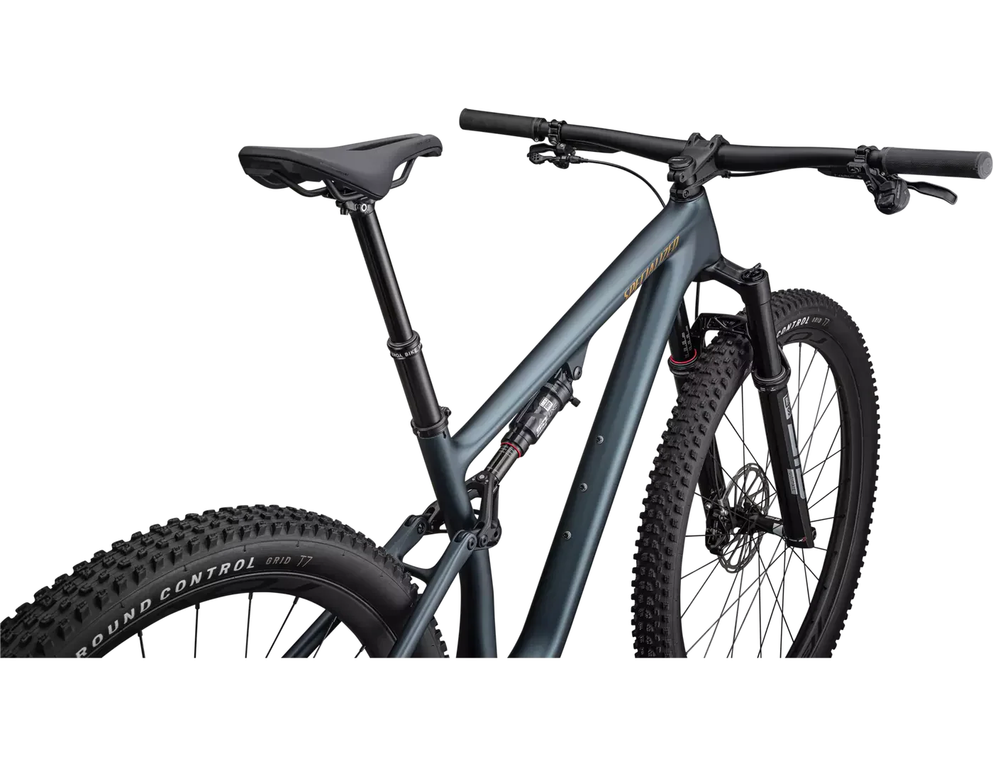 SPECIALIZED Epic Evo Pro LTD SRAM X0 AXS Mountain Bike - Satin Metallic Deep Lake / Harvest Gold Metallic - Image 3
