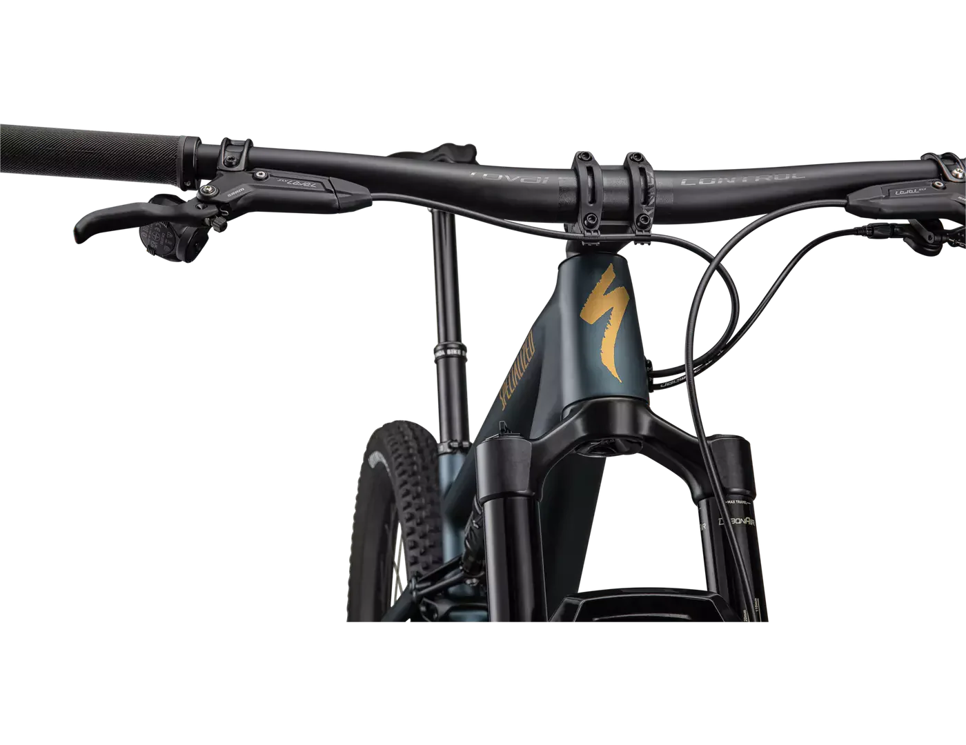 SPECIALIZED Epic Evo Pro LTD SRAM X0 AXS Mountain Bike - Satin Metallic Deep Lake / Harvest Gold Metallic - Image 5