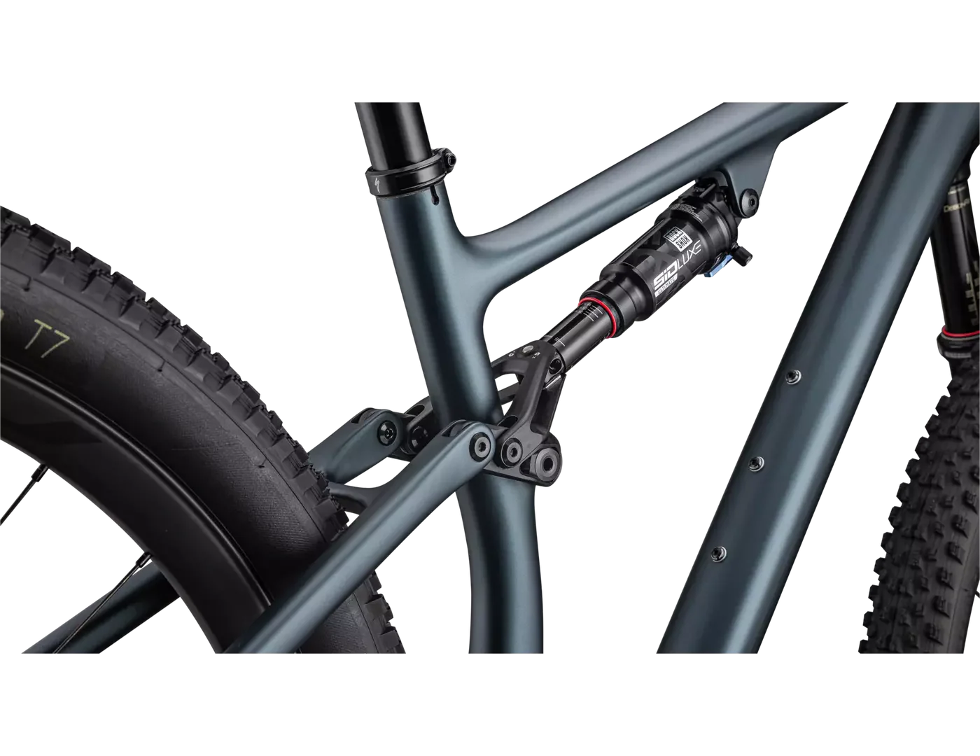 SPECIALIZED Epic Evo Pro LTD SRAM X0 AXS Mountain Bike - Satin Metallic Deep Lake / Harvest Gold Metallic - Image 7